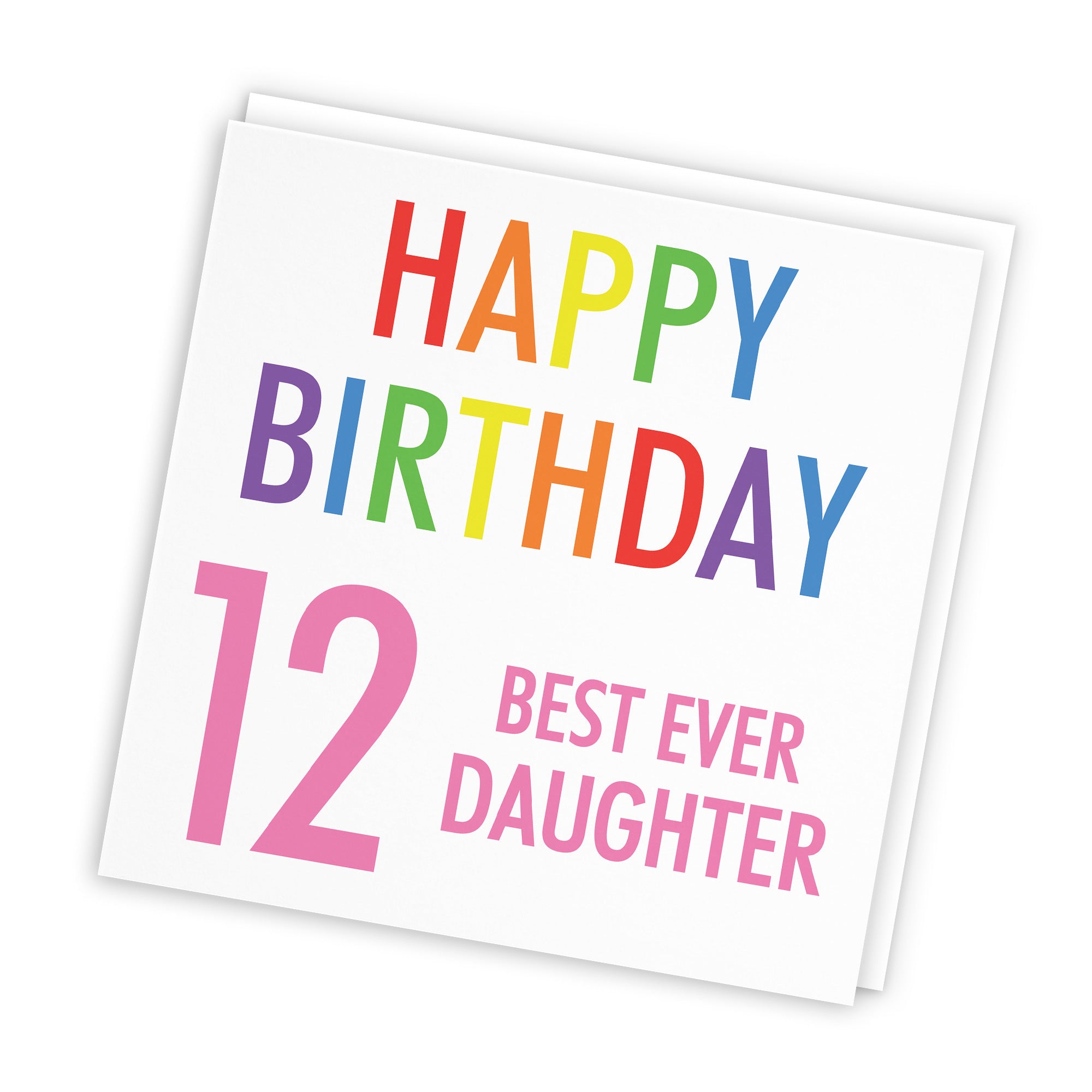 12th Daughter Birthday Card Colourful - Default Title (TH02153)