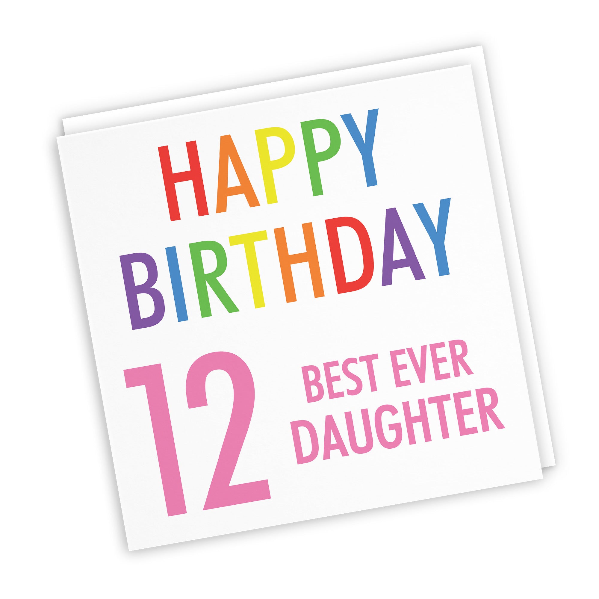 12th Daughter Birthday Card Colourful - Default Title (TH02153)