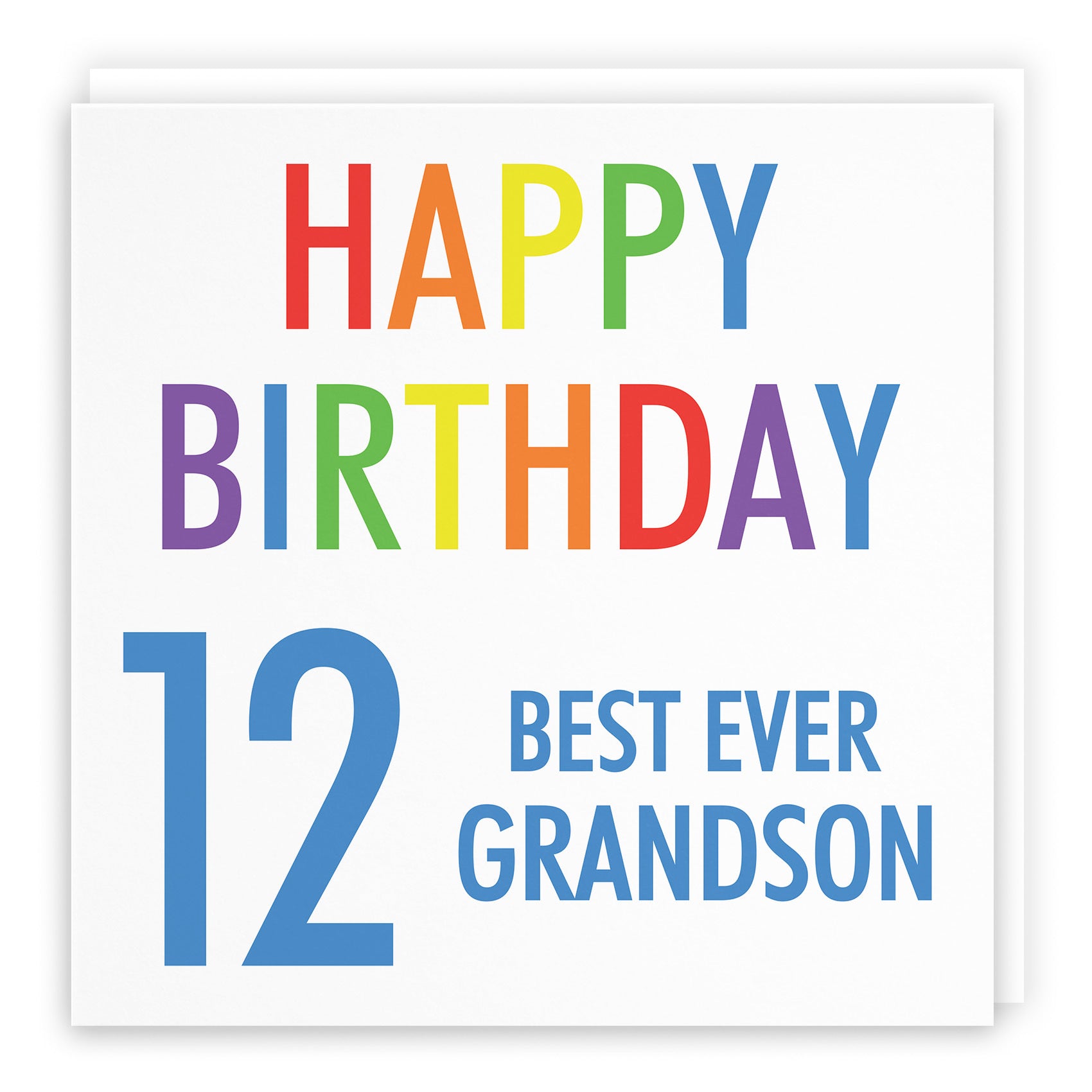 12th Grandson Birthday Card Colourful - Default Title (TH02154)