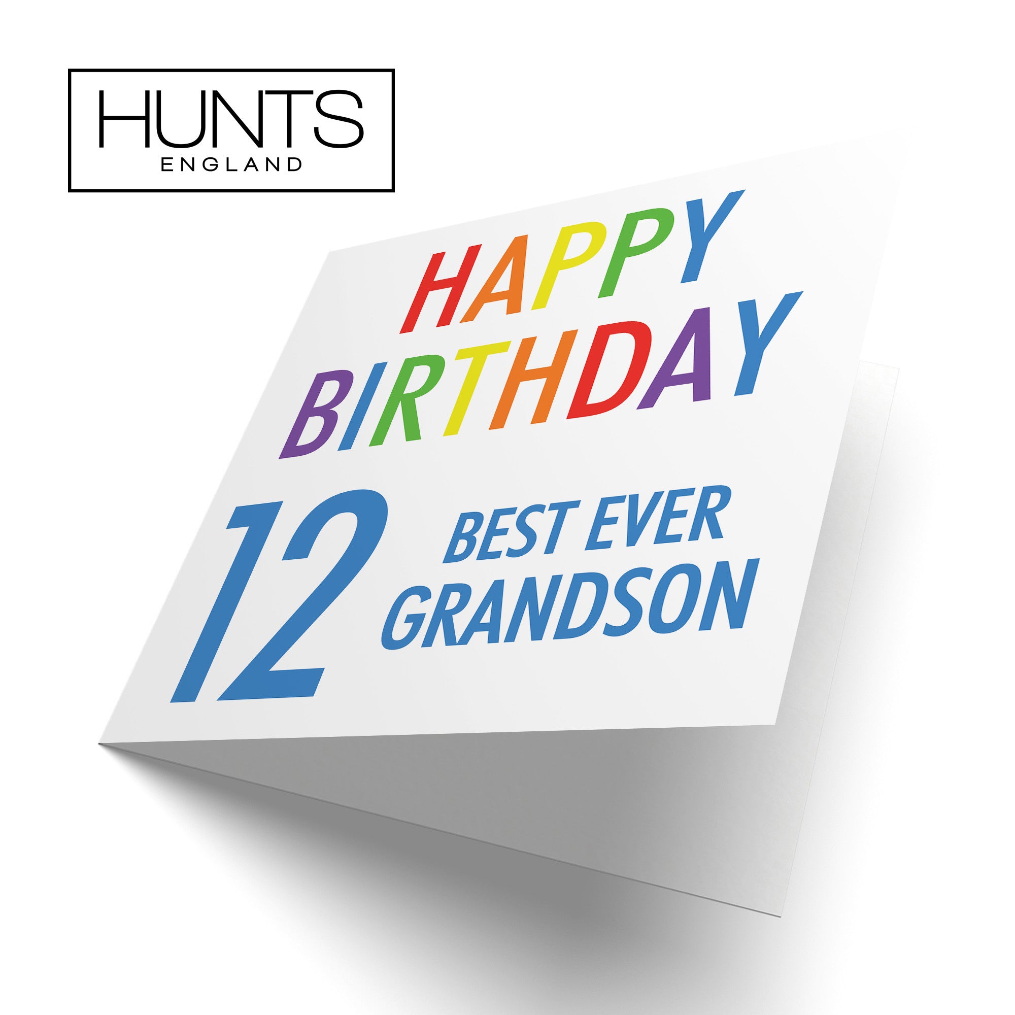 12th Grandson Birthday Card Colourful - Default Title (TH02154)