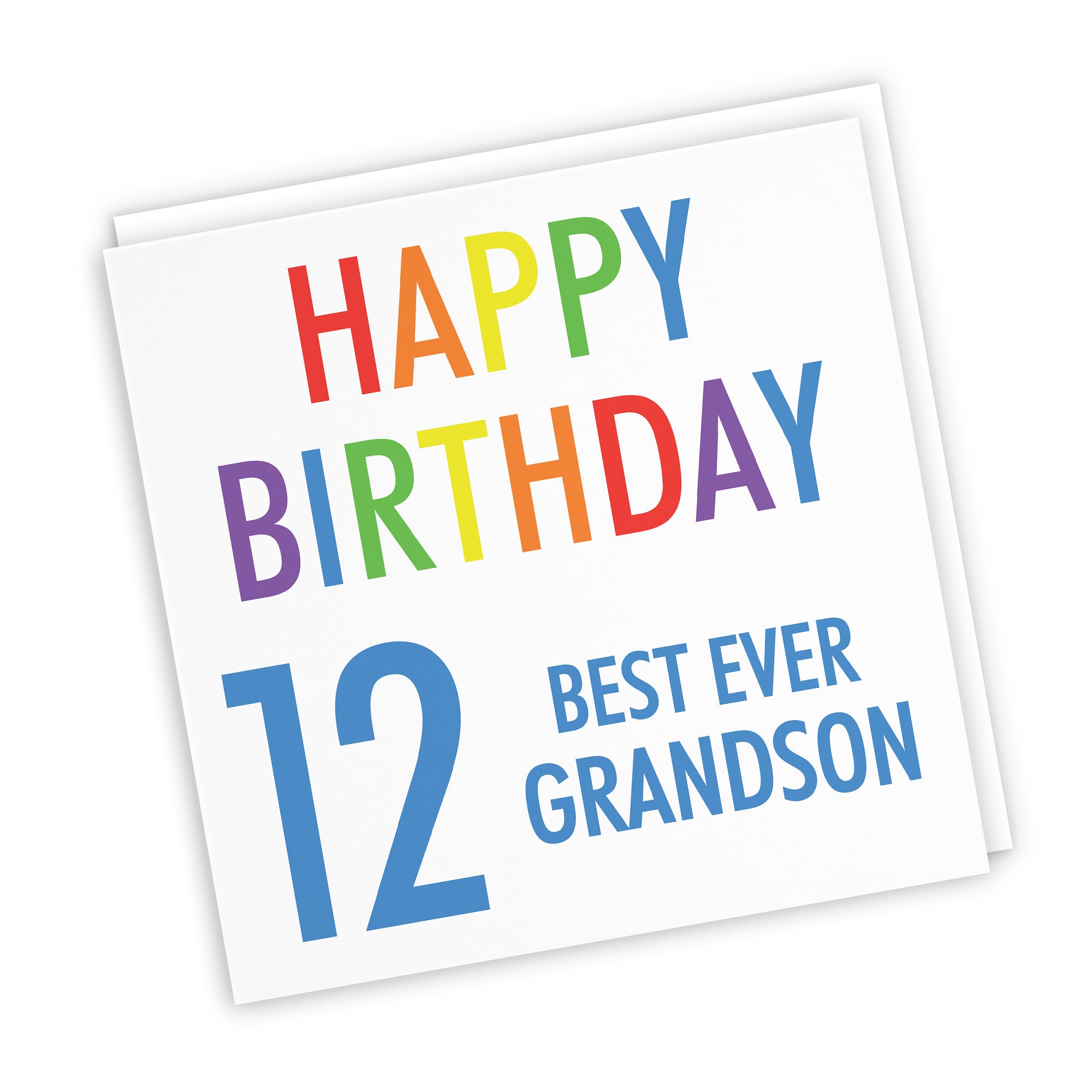 12th Grandson Birthday Card Colourful - Default Title (TH02154)