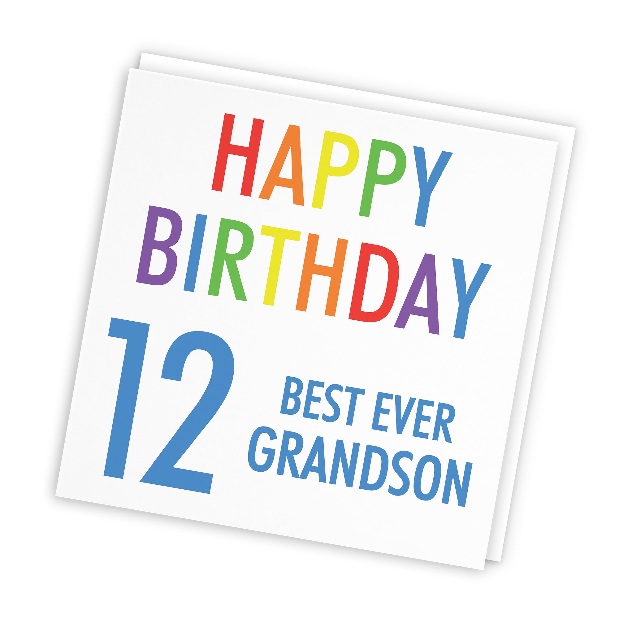 12th Grandson Birthday Card Colourful - Default Title (TH02154)