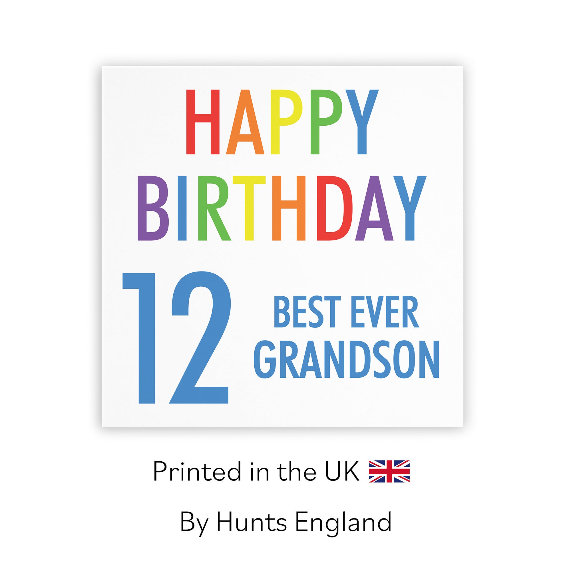 12th Grandson Birthday Card Colourful - Default Title (TH02154)