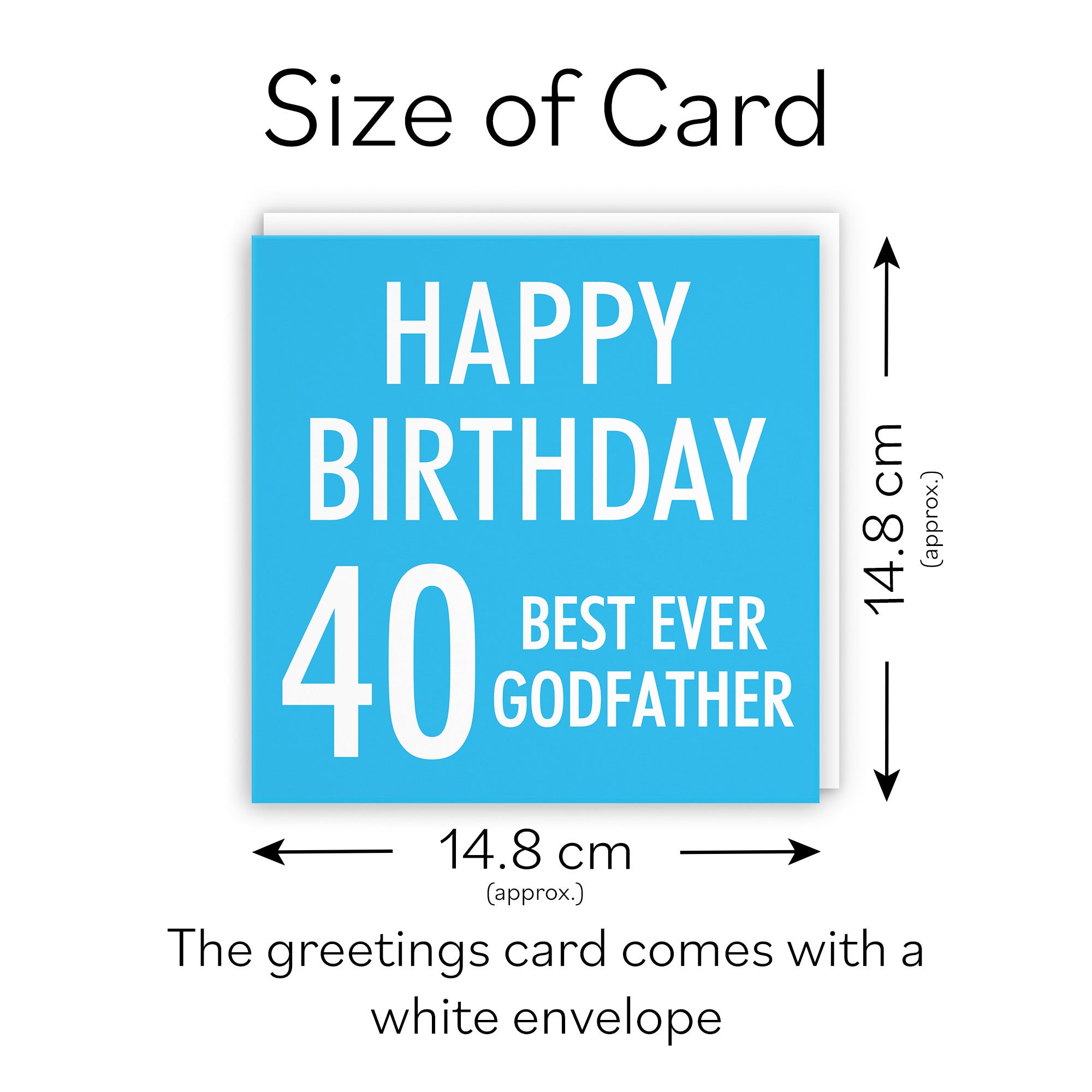 40th Godfather Birthday Card Urban Colour - Default Title (TH02183)