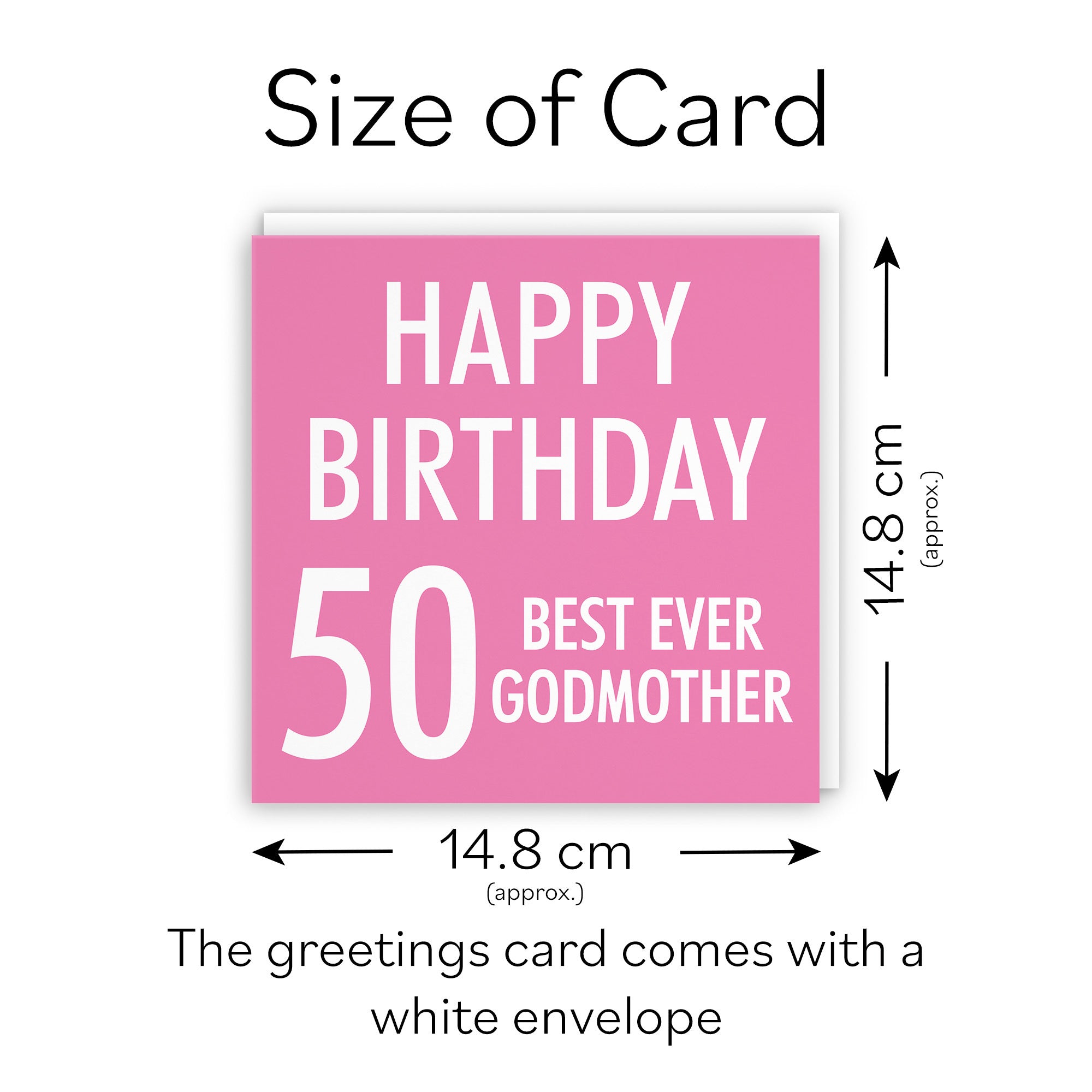 50th Godmother Birthday Card Urban Colour - Default Title (TH02189)