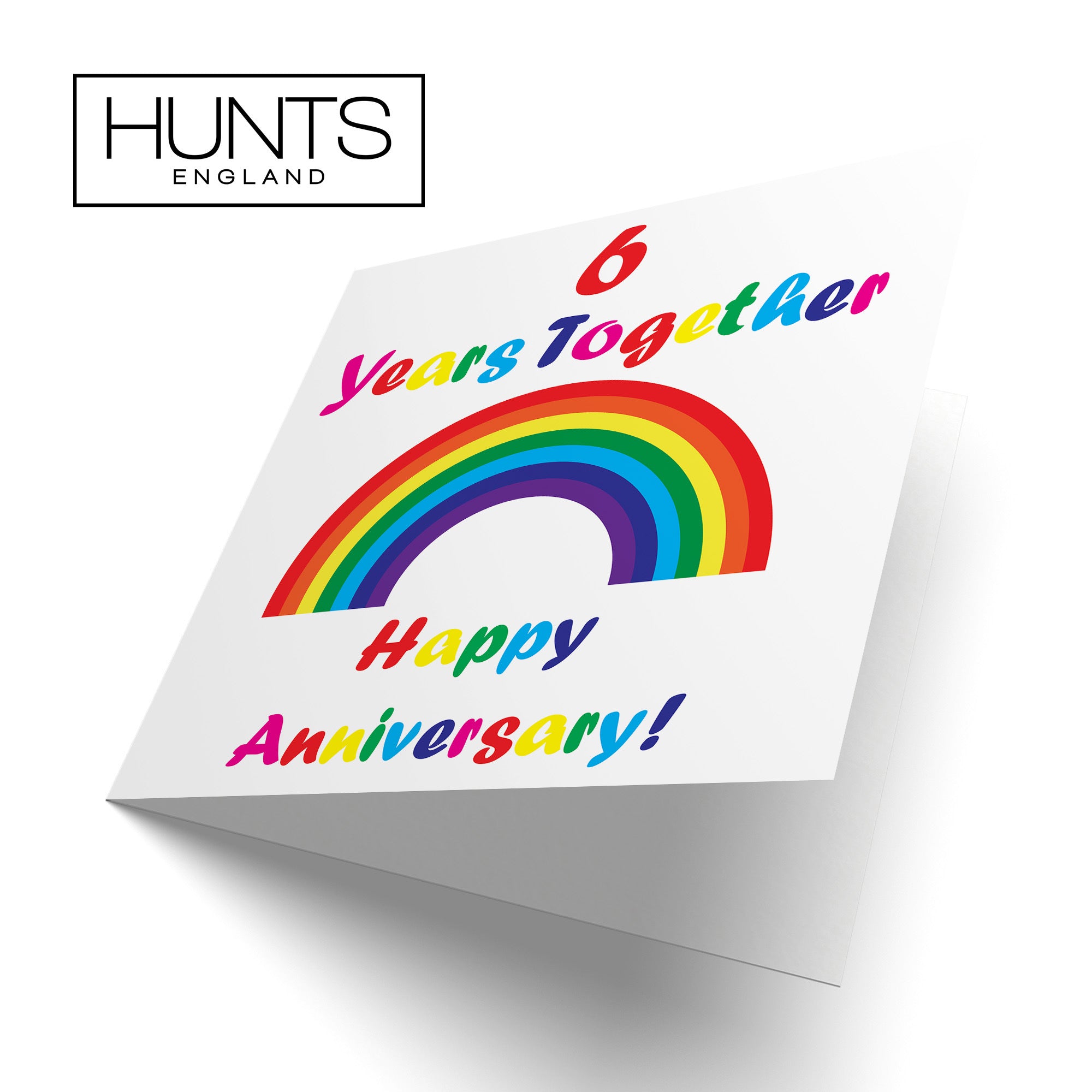 6th LGBTQ+ Same Sex Anniversary Card Rainbow - Default Title (TH02198)