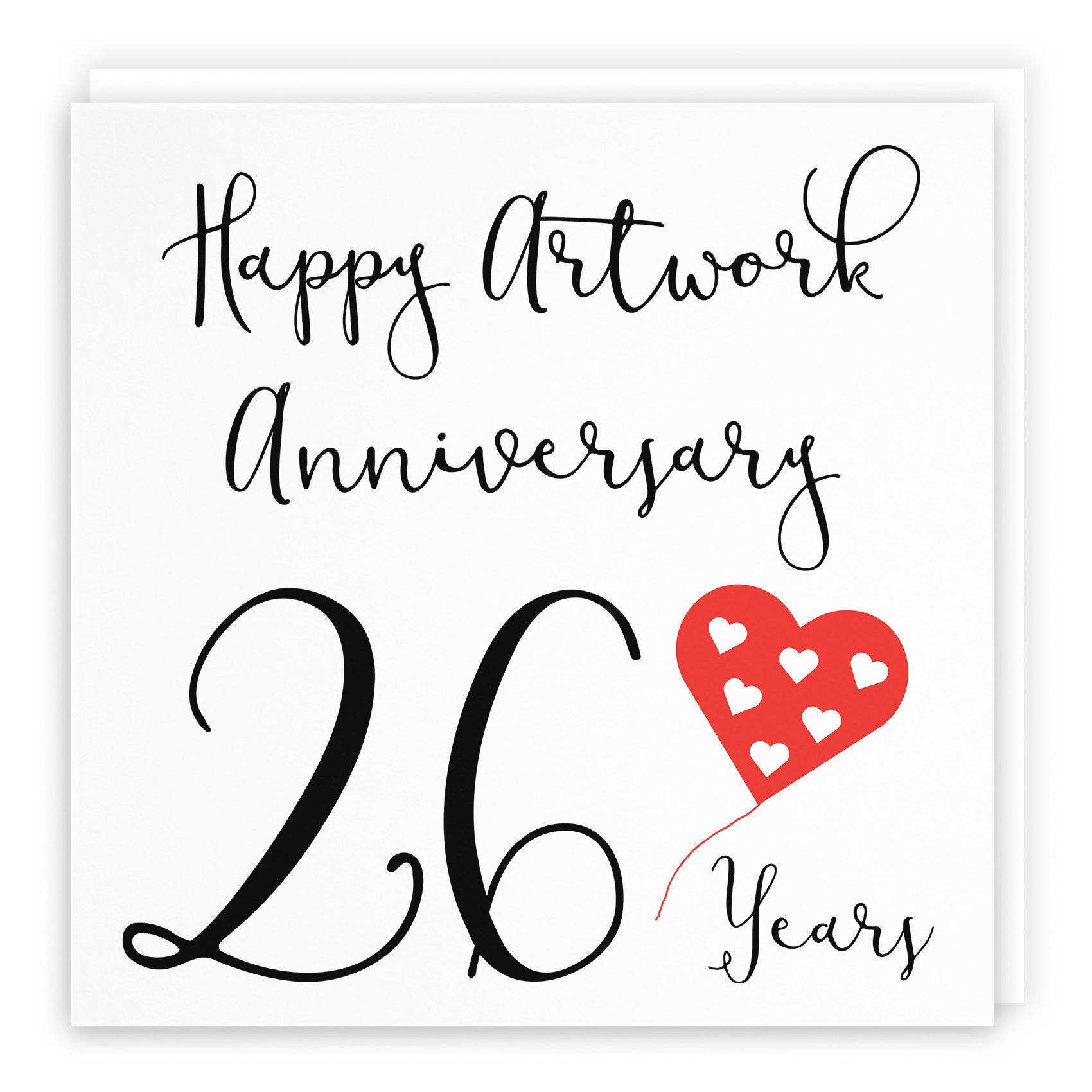 26th Anniversary Card Artwork Red Heart - Default Title (TH02222)
