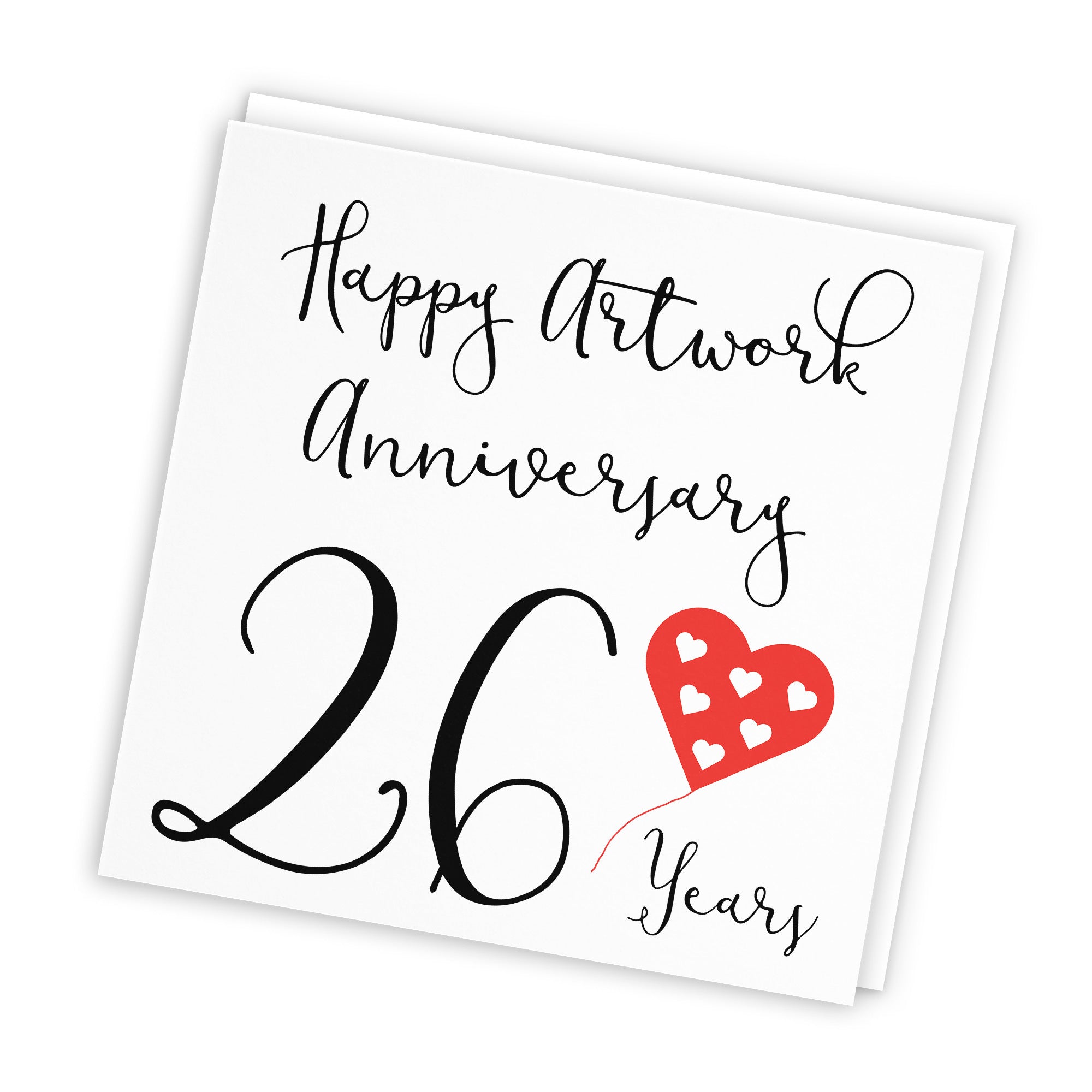26th Anniversary Card Artwork Red Heart - Default Title (TH02222)