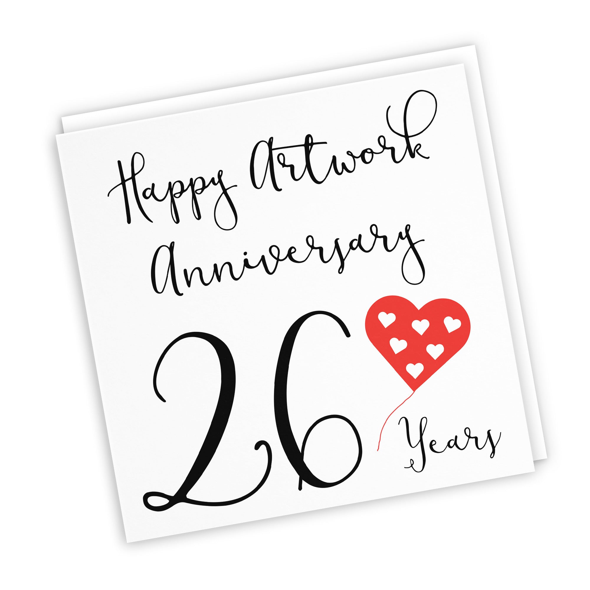 26th Anniversary Card Artwork Red Heart - Default Title (TH02222)