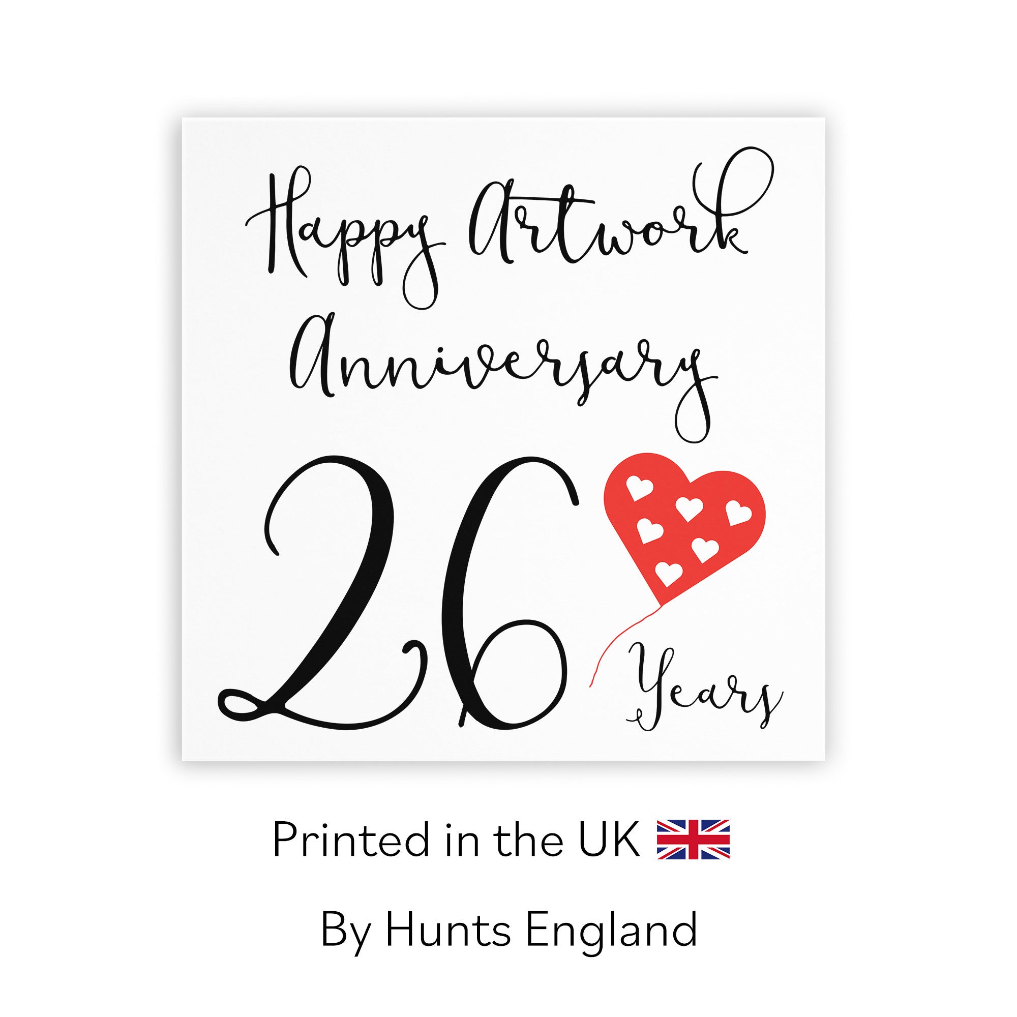 26th Anniversary Card Artwork Red Heart - Default Title (TH02222)