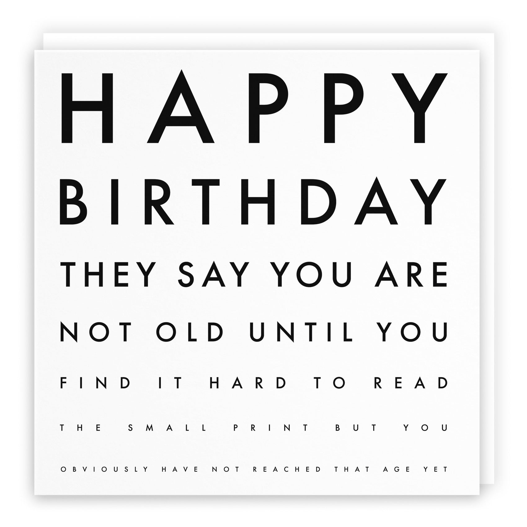 Funny Eye Sight Birthday Card Letters - Default Title (TH02223)