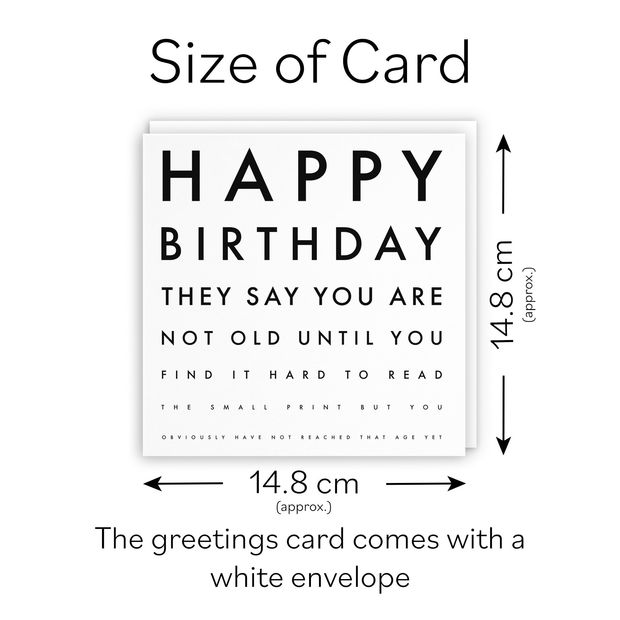 Funny Eye Sight Birthday Card Letters - Default Title (TH02223)