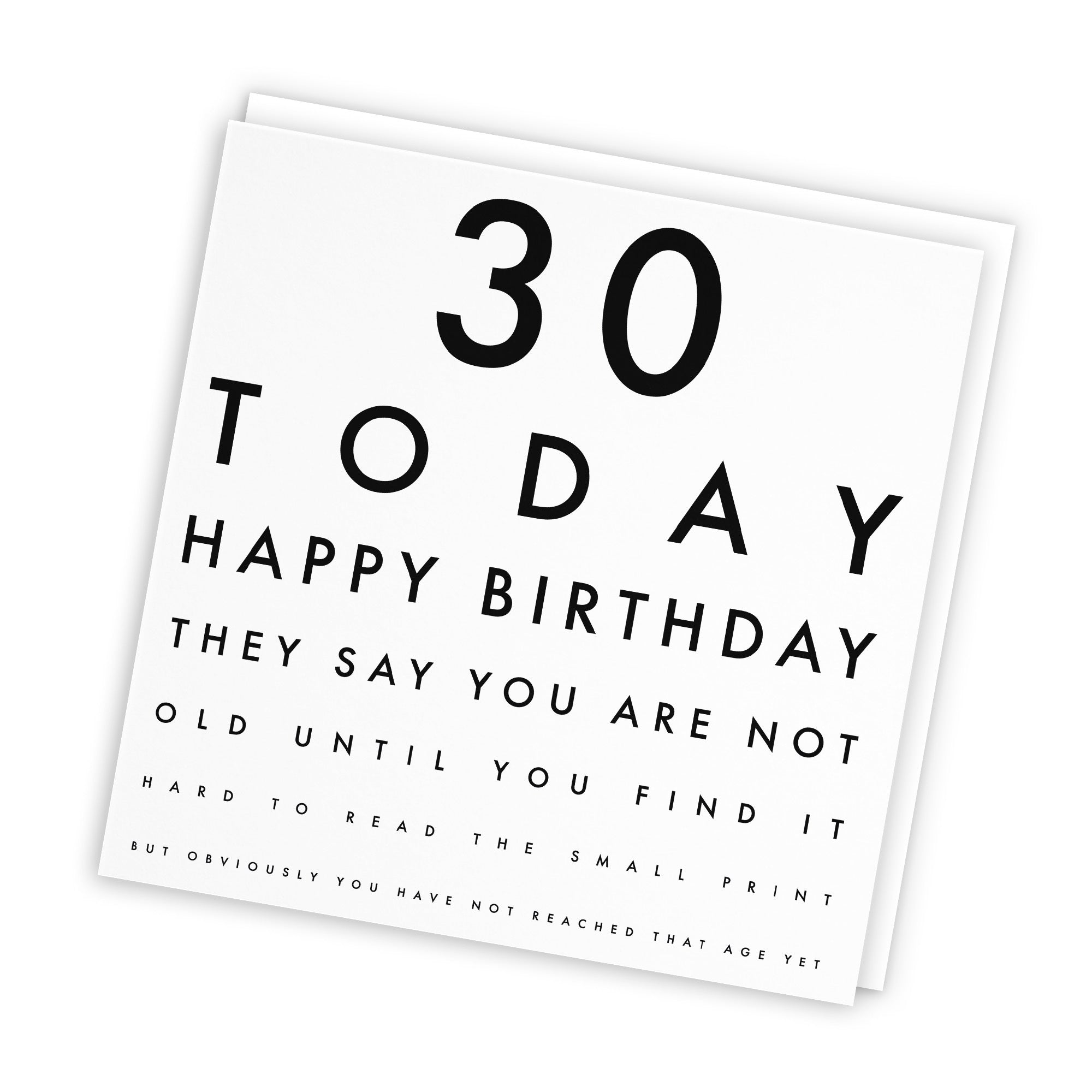 30th Birthday Card Funny Eye Sight Letters - Default Title (TH02224)