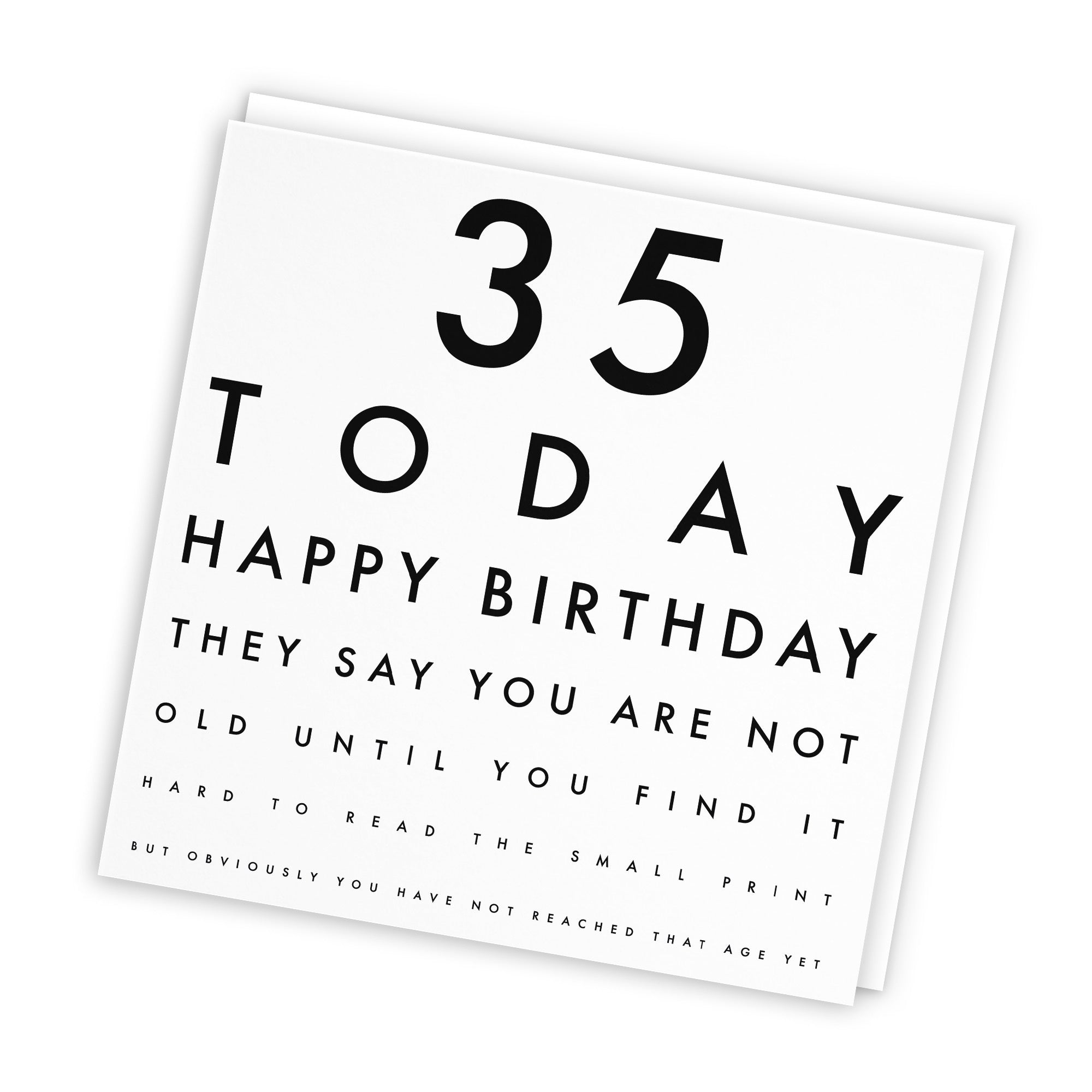 35th Birthday Card Funny Eye Sight Letters - Default Title (TH02225)