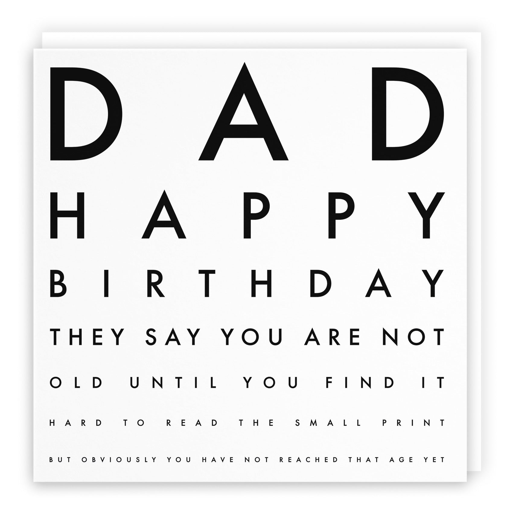 Dad Birthday Card Funny Eye Sight Letters - Default Title (TH02227)