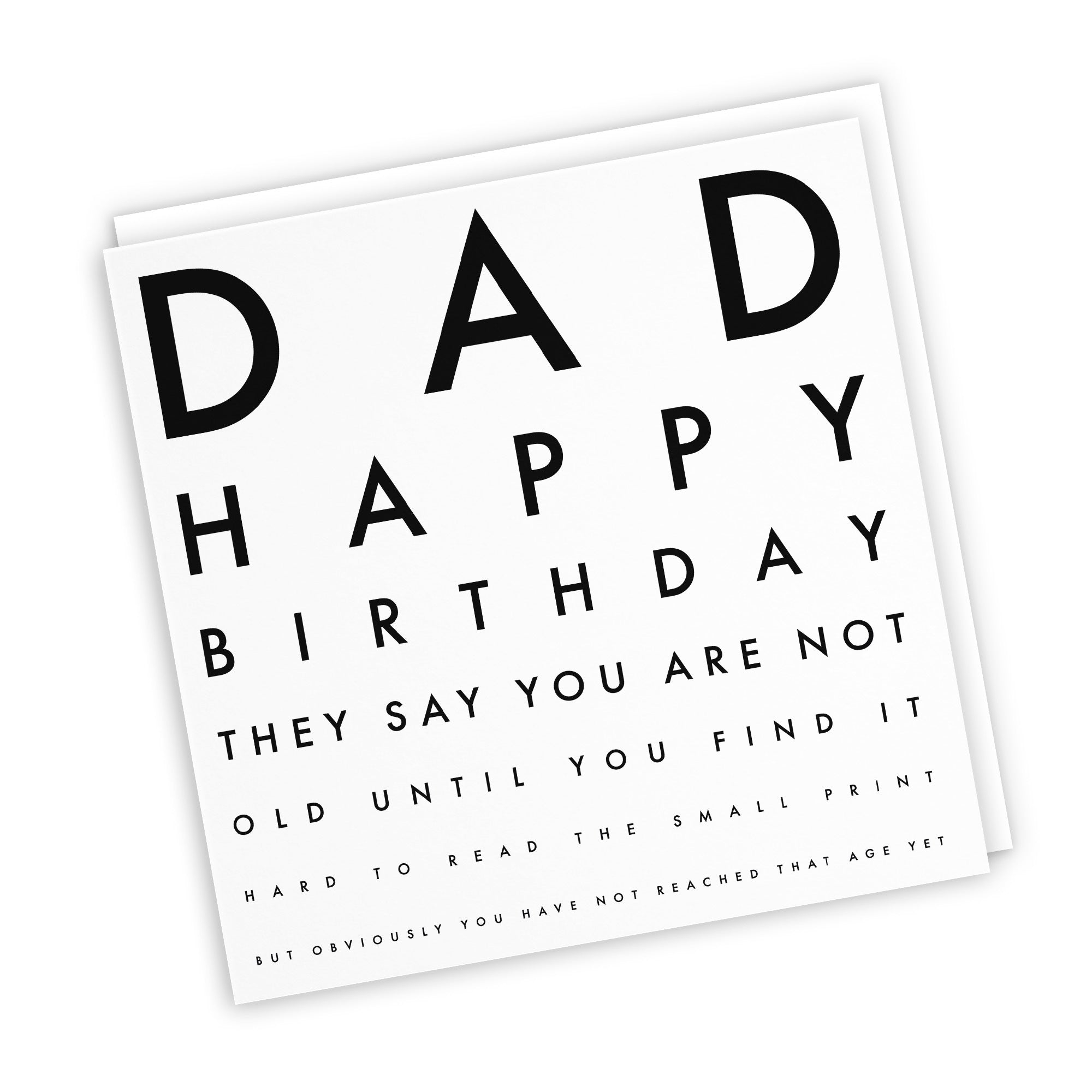 Dad Birthday Card Funny Eye Sight Letters - Default Title (TH02227)