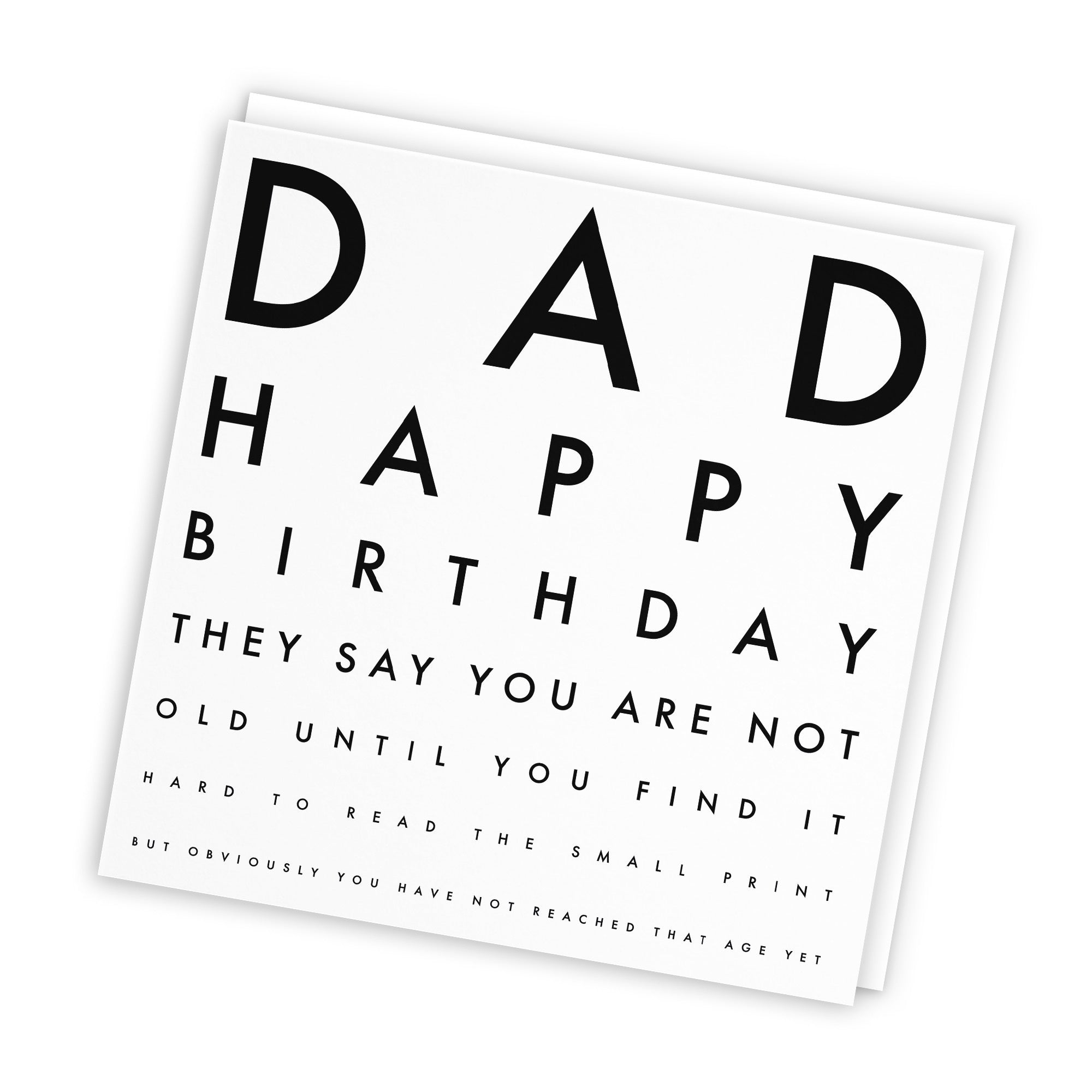 Dad Birthday Card Funny Eye Sight Letters - Default Title (TH02227)