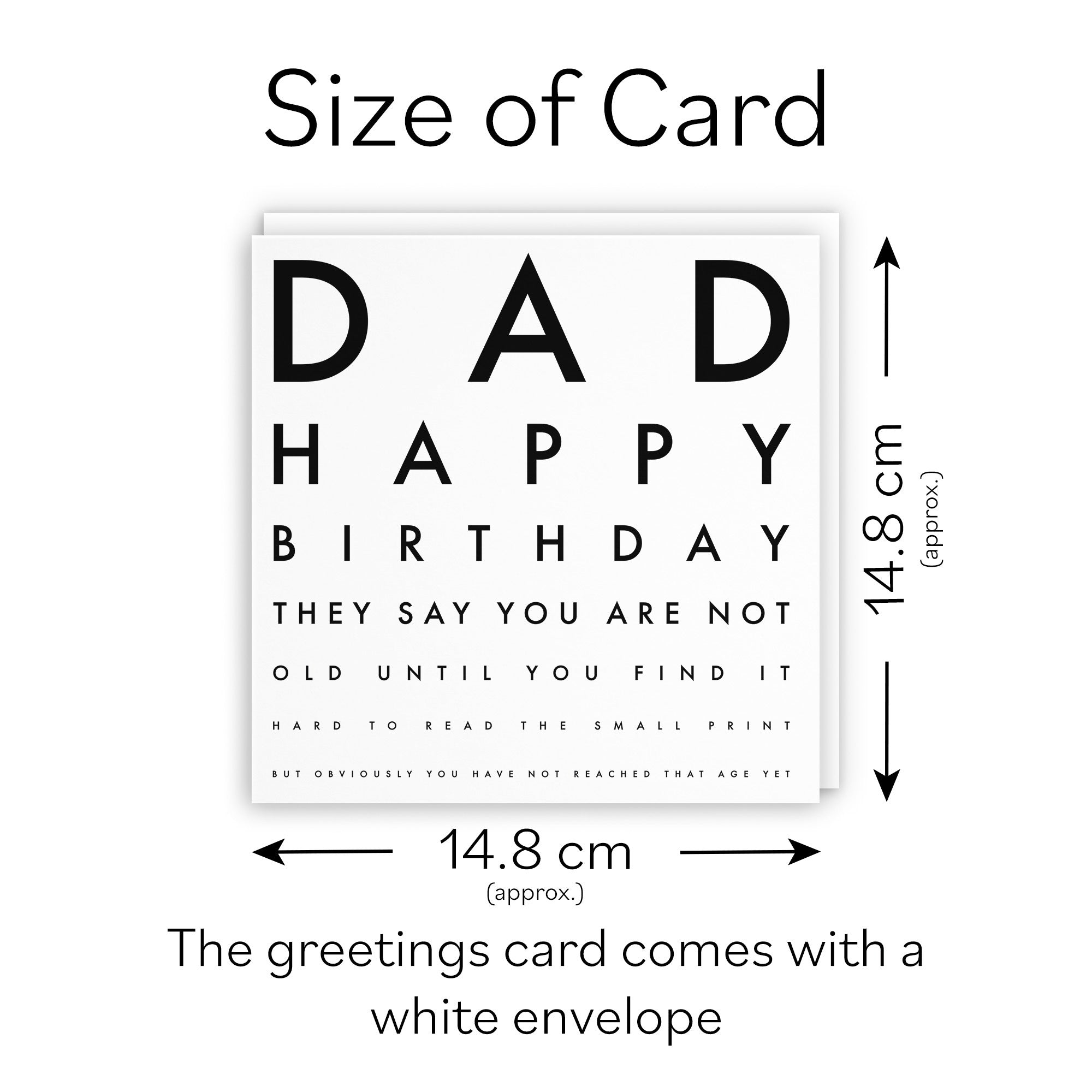 Dad Birthday Card Funny Eye Sight Letters - Default Title (TH02227)