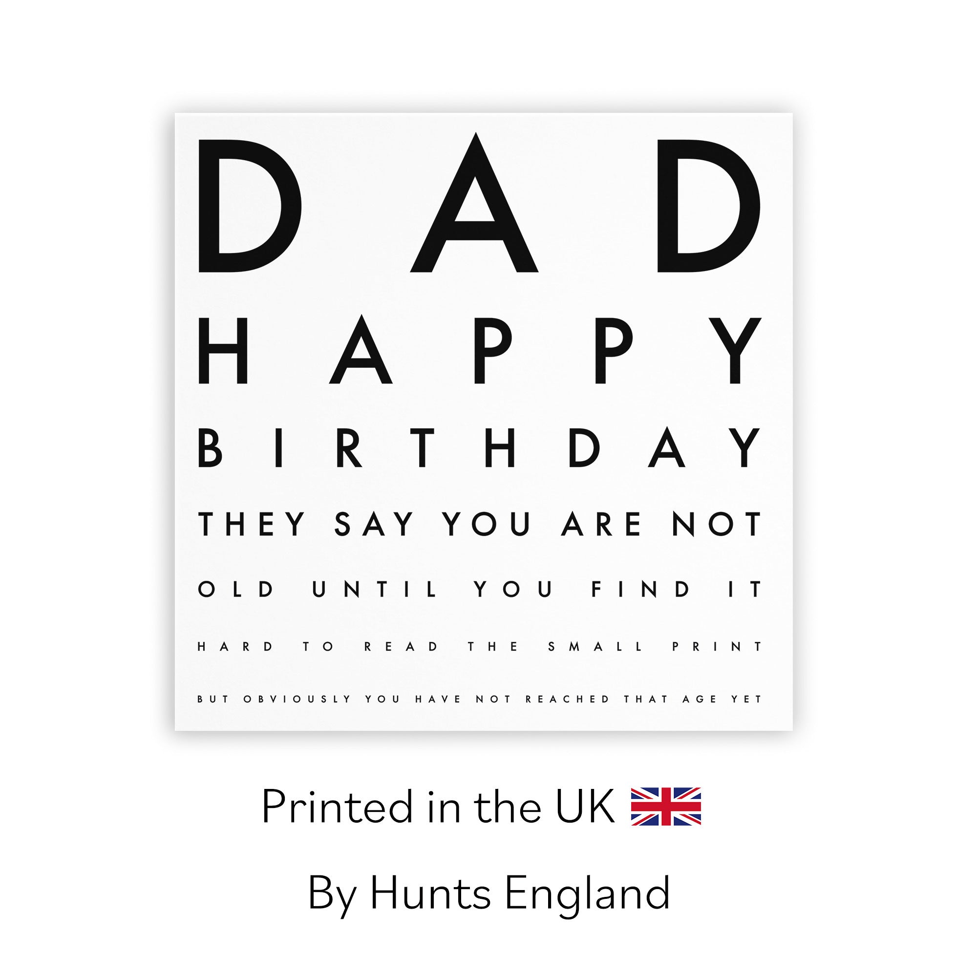 Dad Birthday Card Funny Eye Sight Letters - Default Title (TH02227)