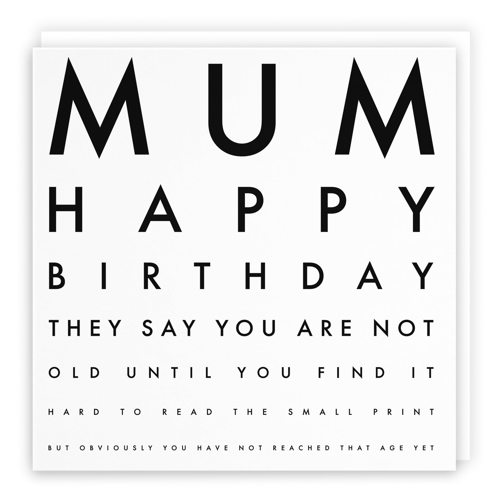 Mum Birthday Card Funny Eye Sight Letters - Default Title (TH02228)