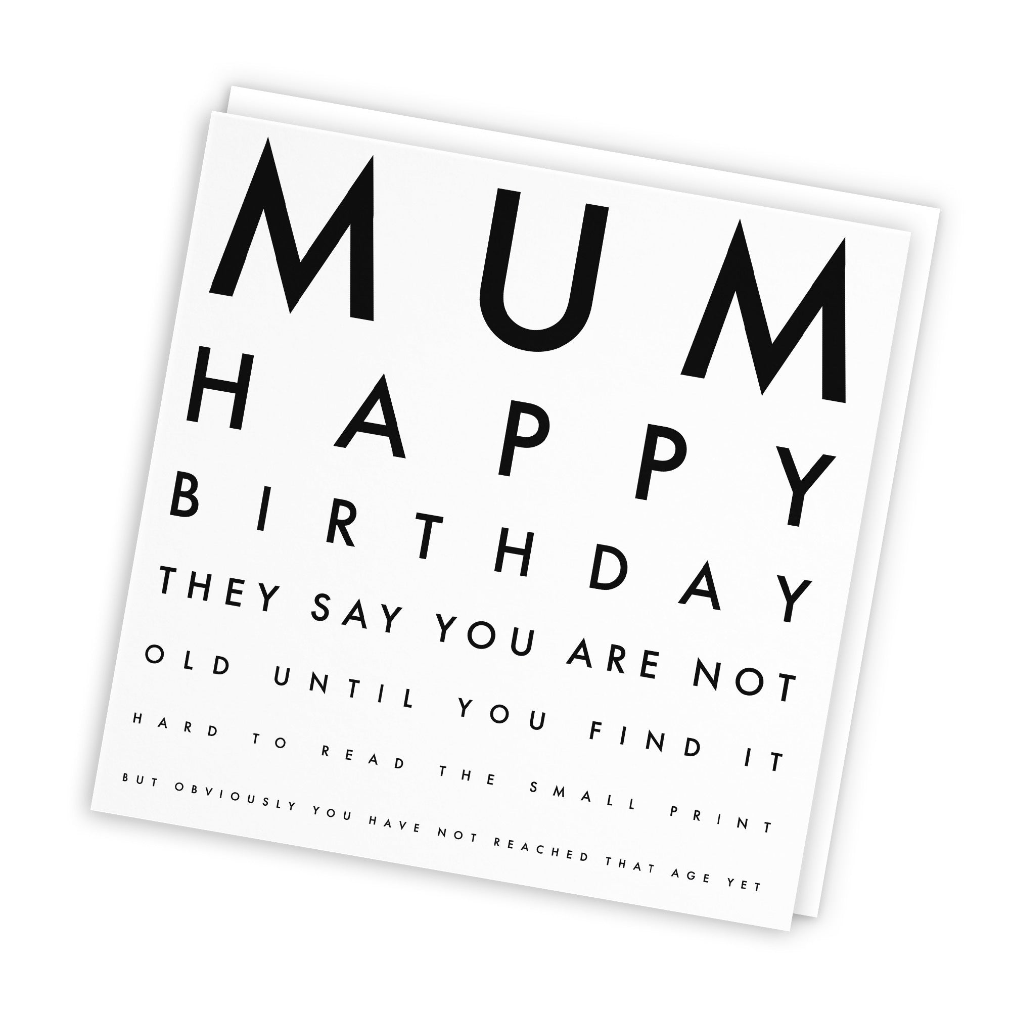 Mum Birthday Card Funny Eye Sight Letters - Default Title (TH02228)