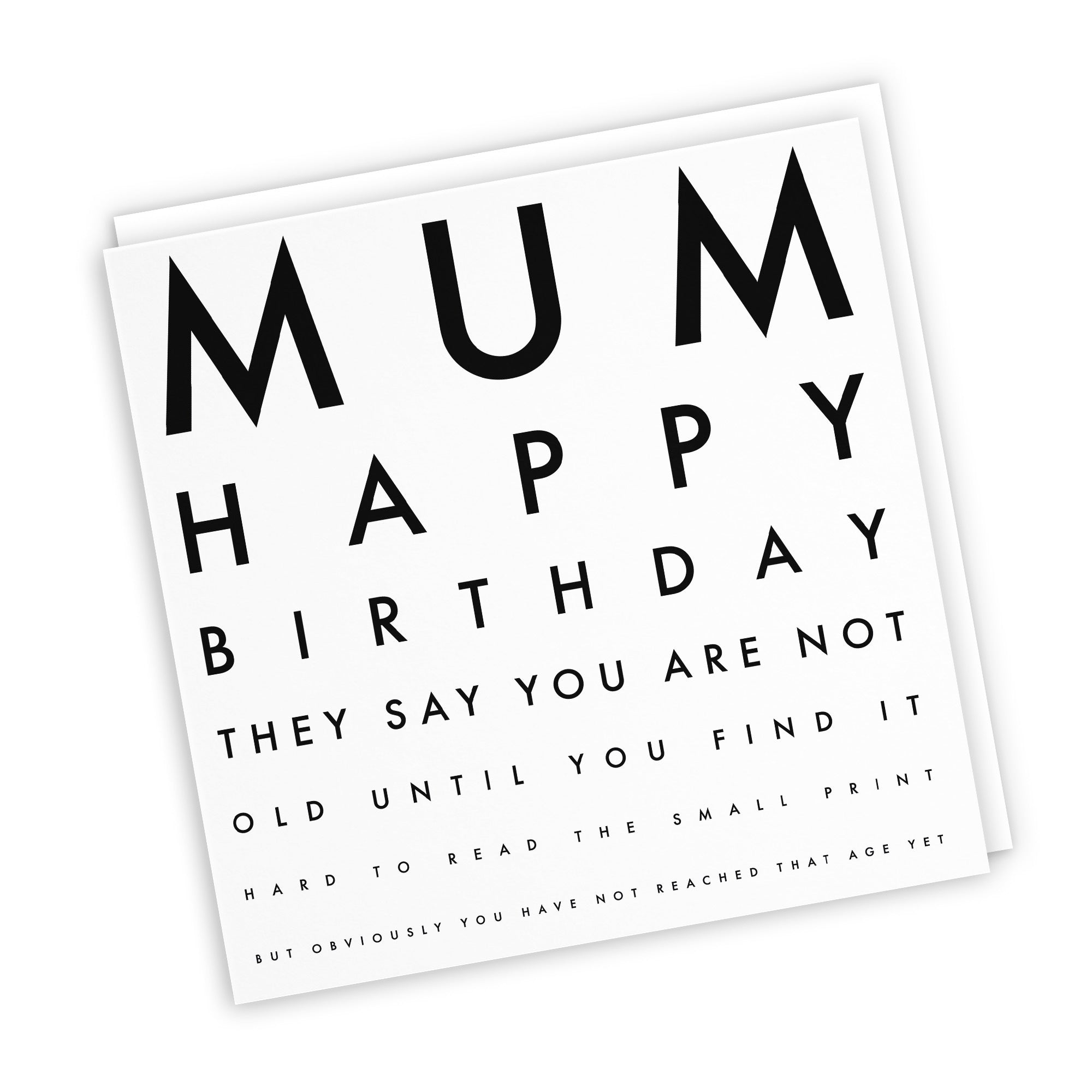 Mum Birthday Card Funny Eye Sight Letters - Default Title (TH02228)