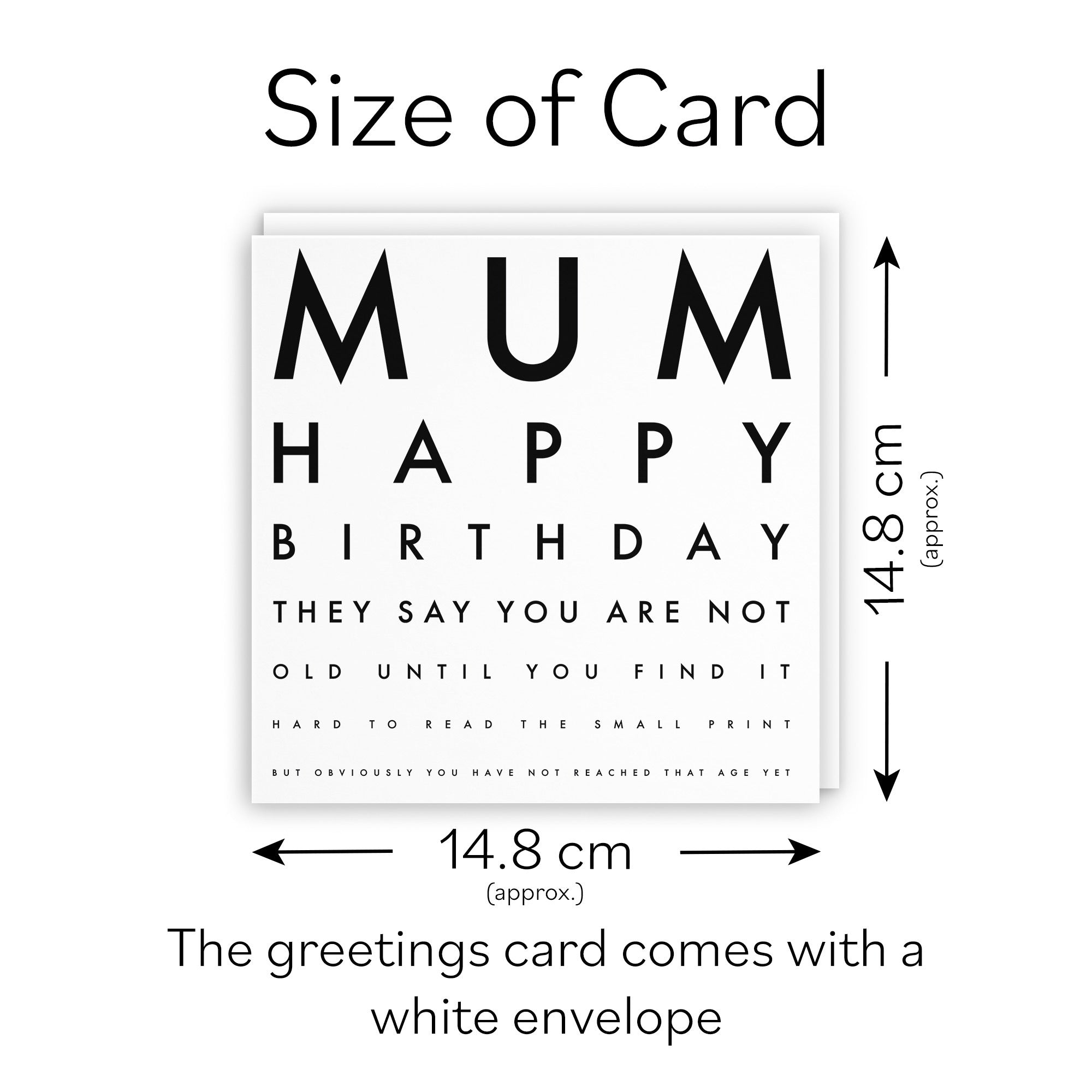 Mum Birthday Card Funny Eye Sight Letters - Default Title (TH02228)
