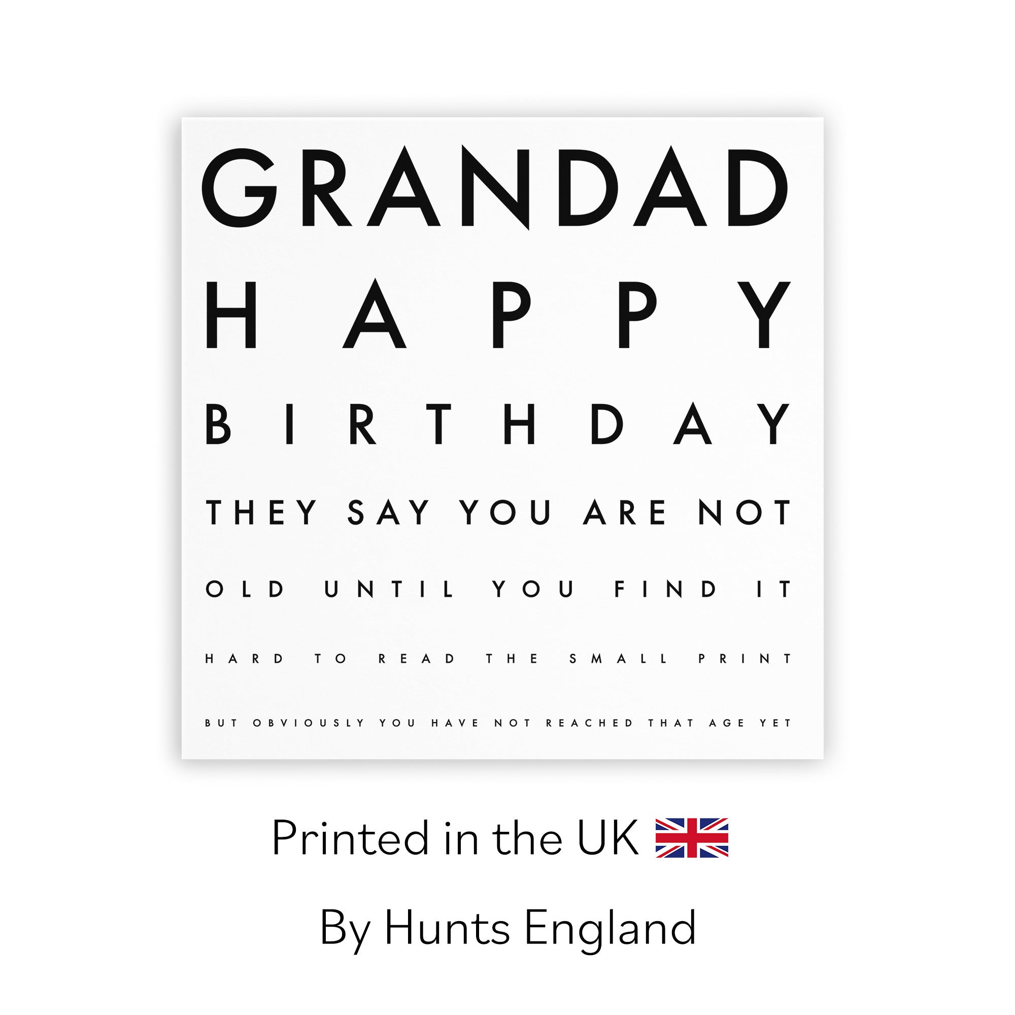 Grandad Birthday Card Funny Eye Sight Letters - Default Title (TH02229)