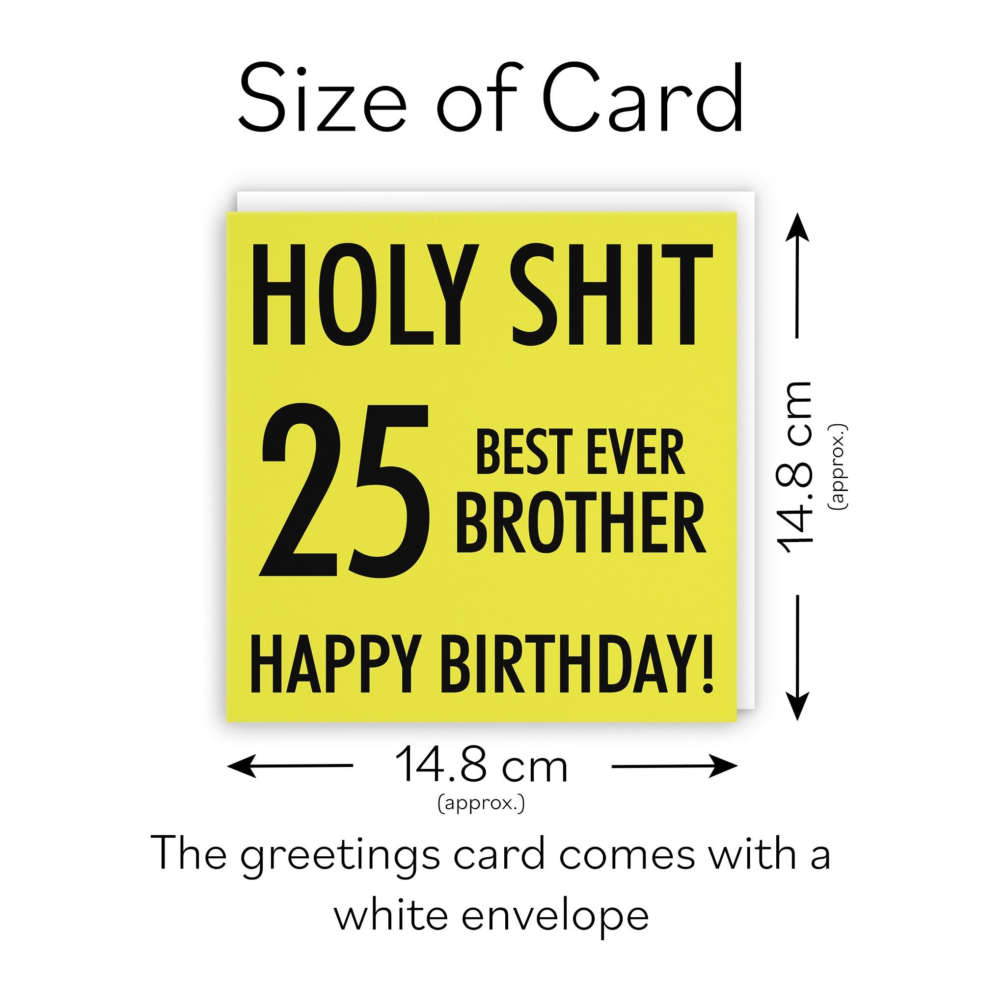 25th Brother Birthday Card Holy Shit - Default Title (TH02279)