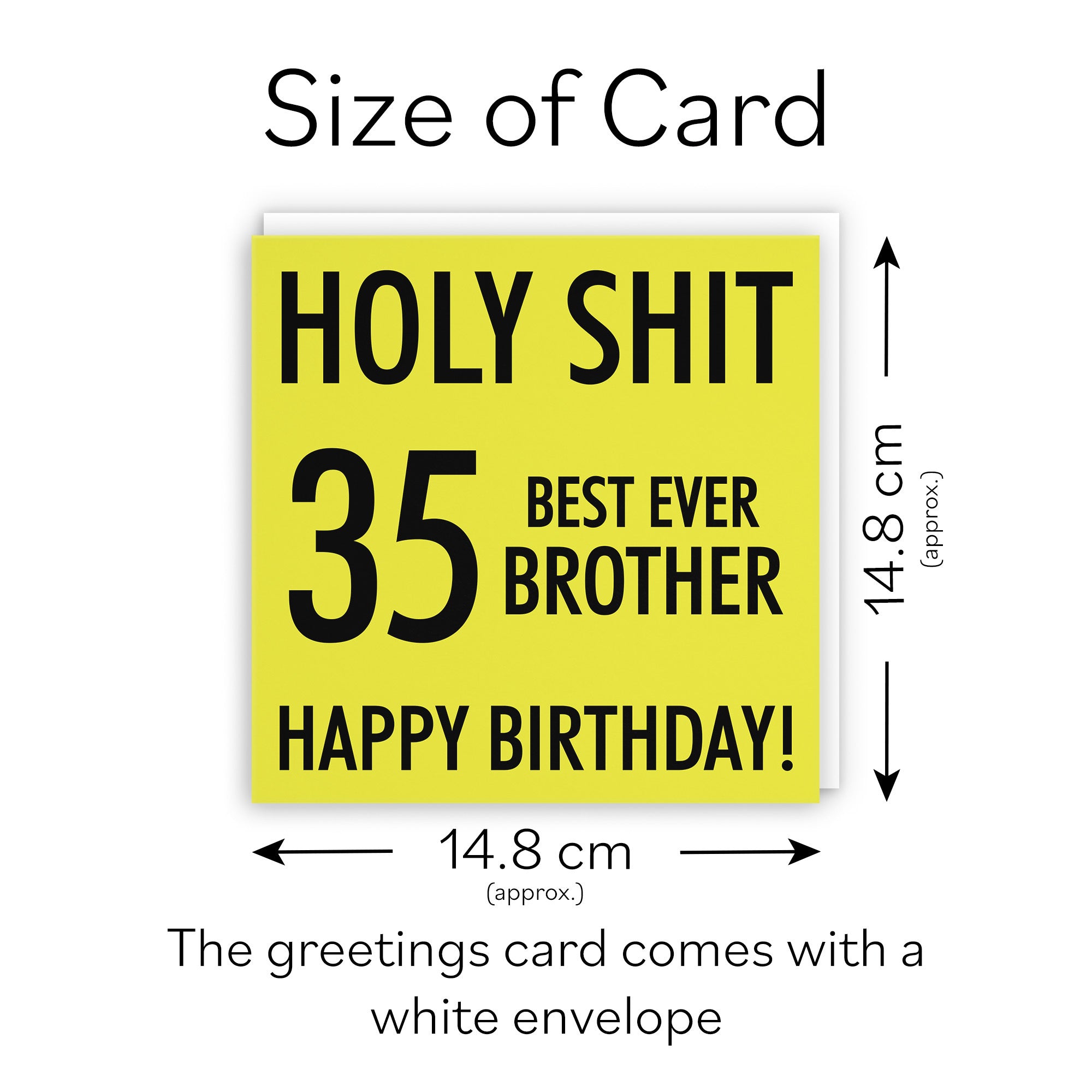 35th Brother Birthday Card Holy Shit - Default Title (TH02280)
