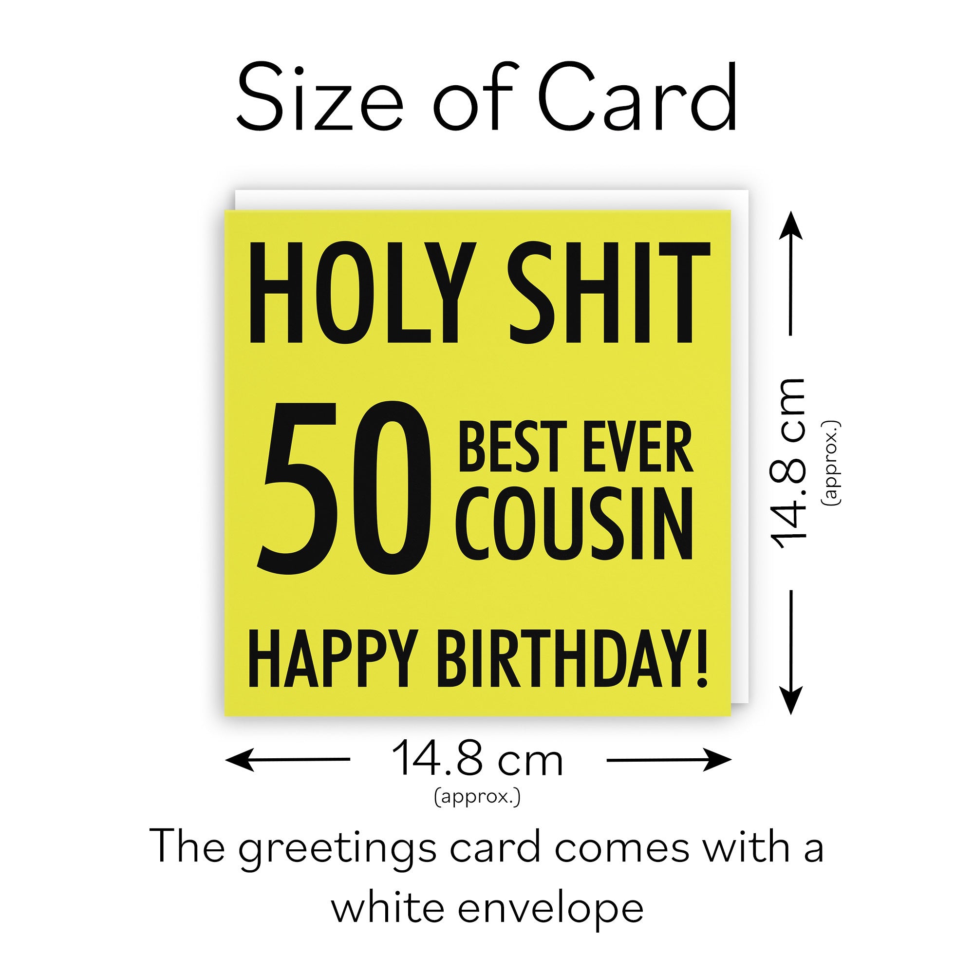 50th Cousin Birthday Card Holy Shit - Default Title (TH02288)
