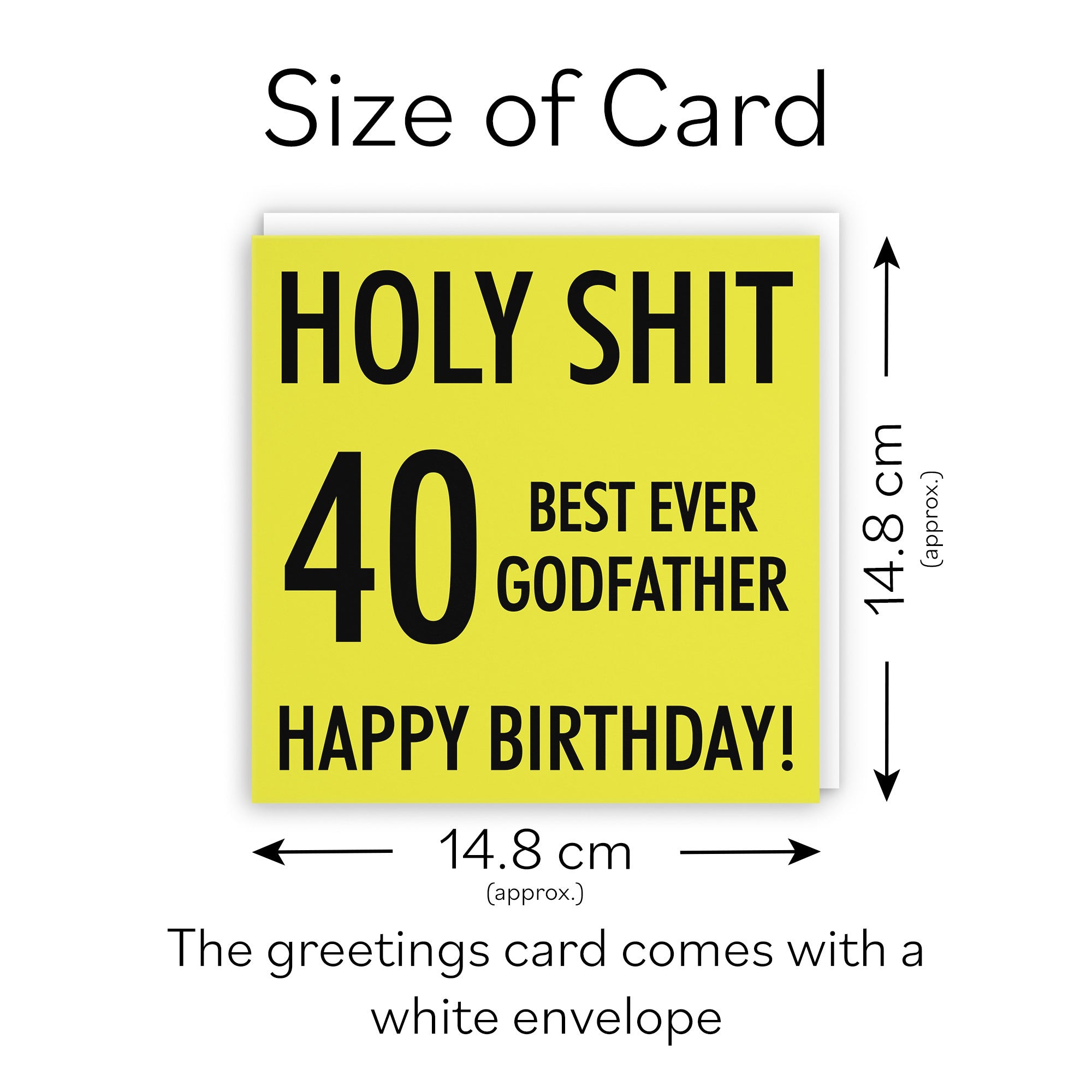 40th Godfather Birthday Card Holy Shit - Default Title (TH02290)
