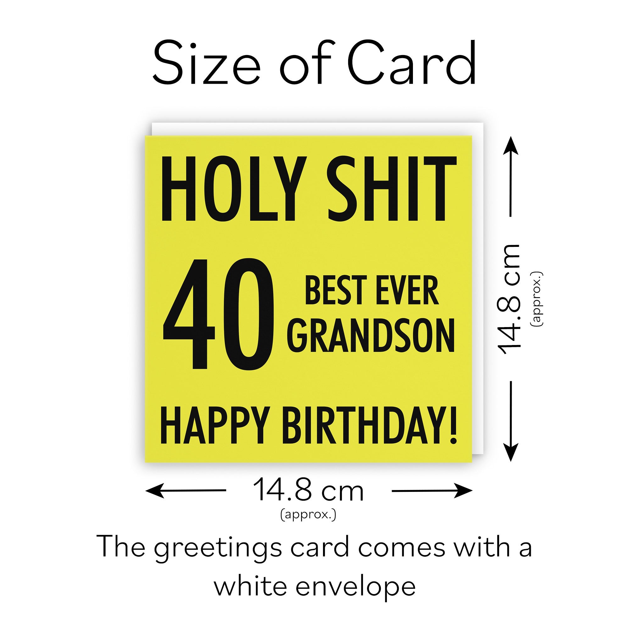 40th Grandson Birthday Card Holy Shit - Default Title (TH02292)