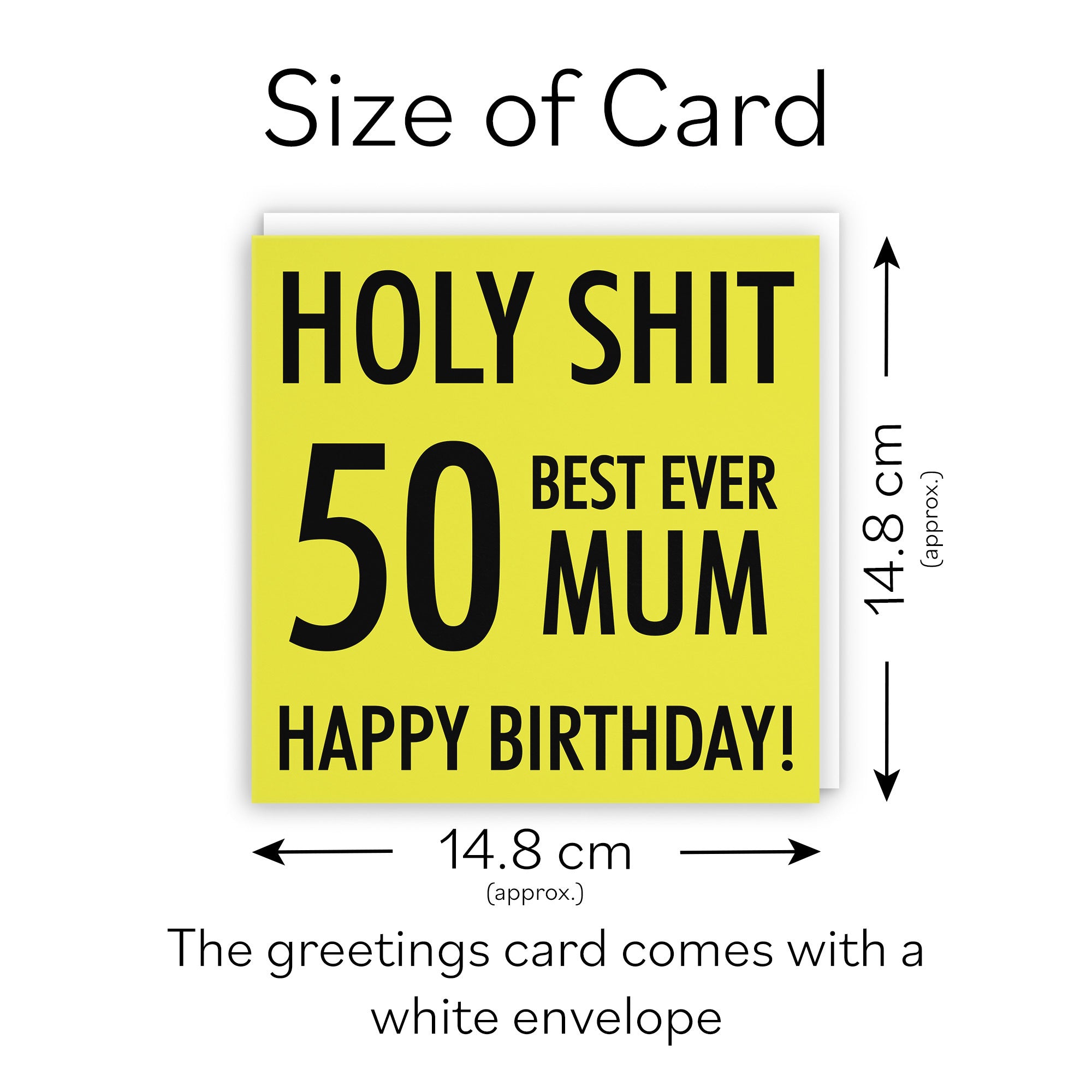 50th Mum Birthday Card Holy Shit - Default Title (TH02300)
