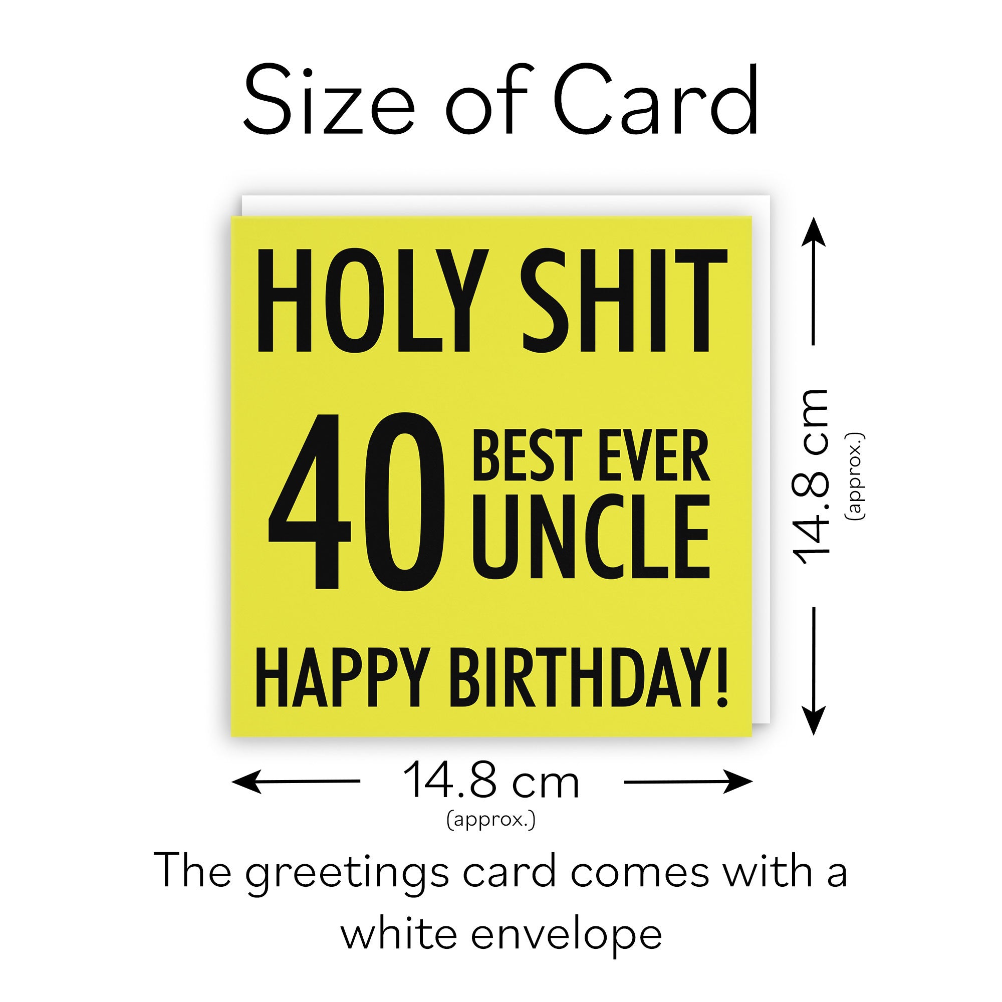40th Uncle Birthday Card Holy Shit - Default Title (TH02302)