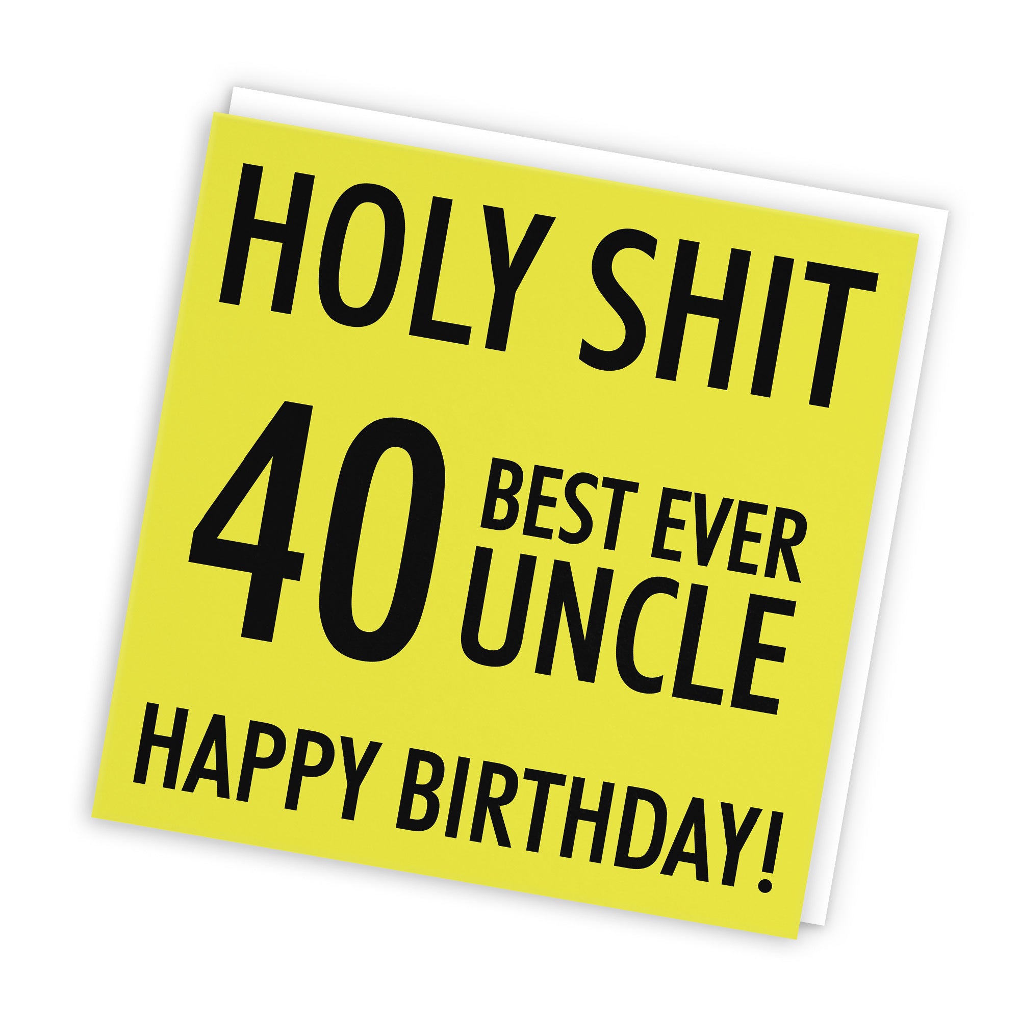 40th Uncle Birthday Card Holy Shit - Default Title (TH02302)