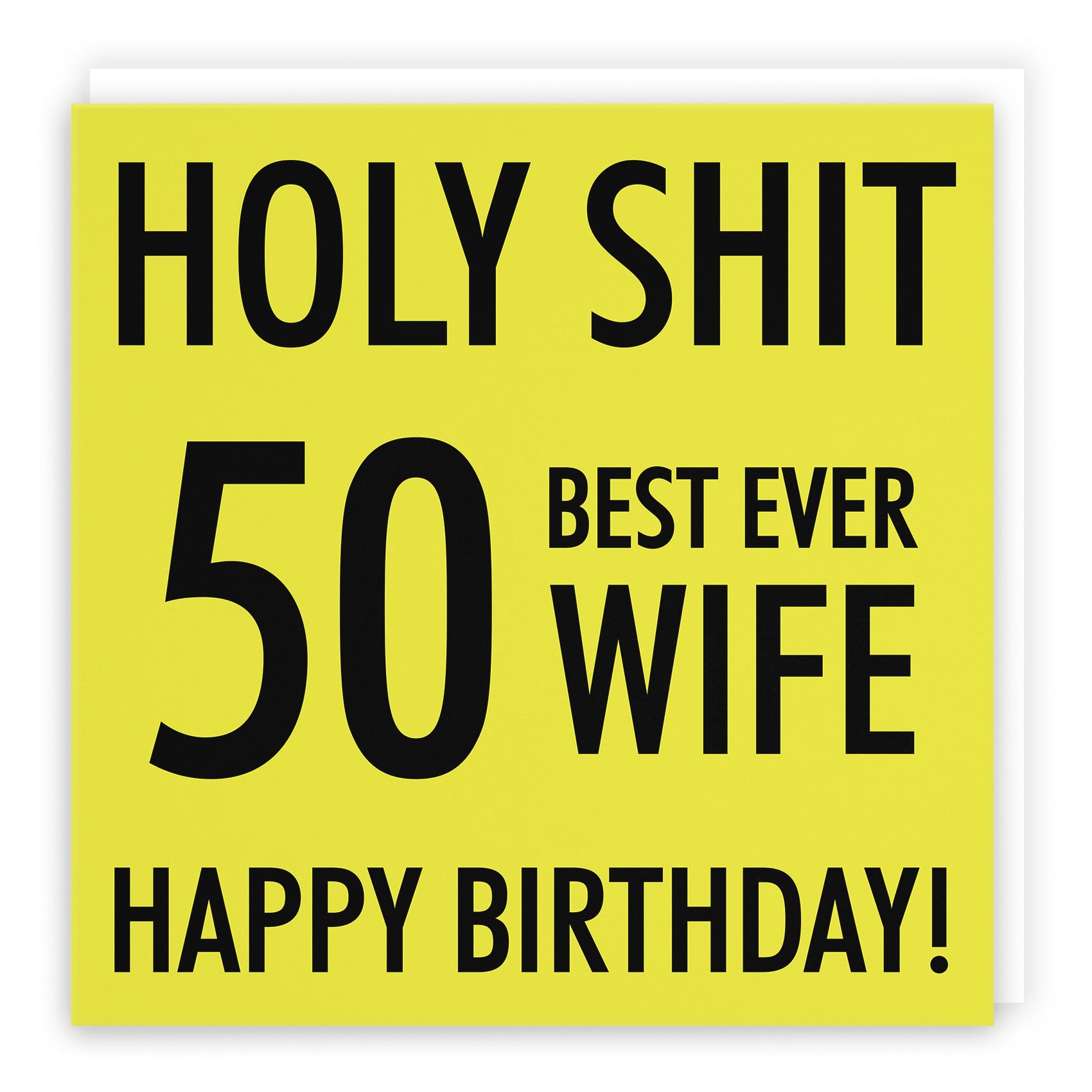 50th Wife Birthday Card Holy Shit - Default Title (TH02305)