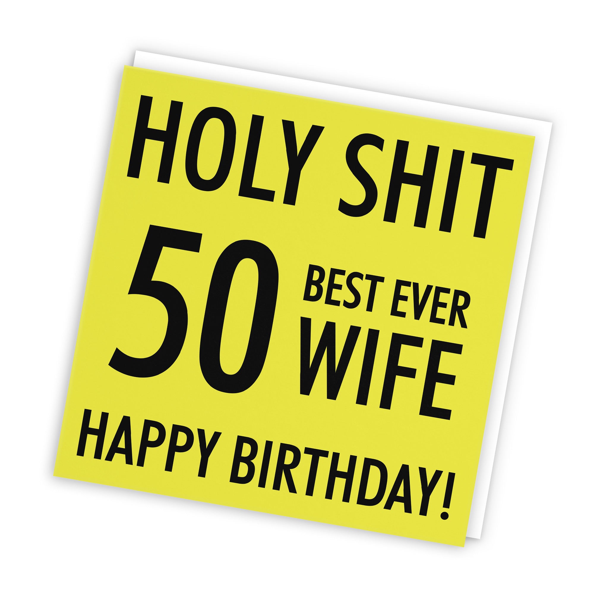 50th Wife Birthday Card Holy Shit - Default Title (TH02305)