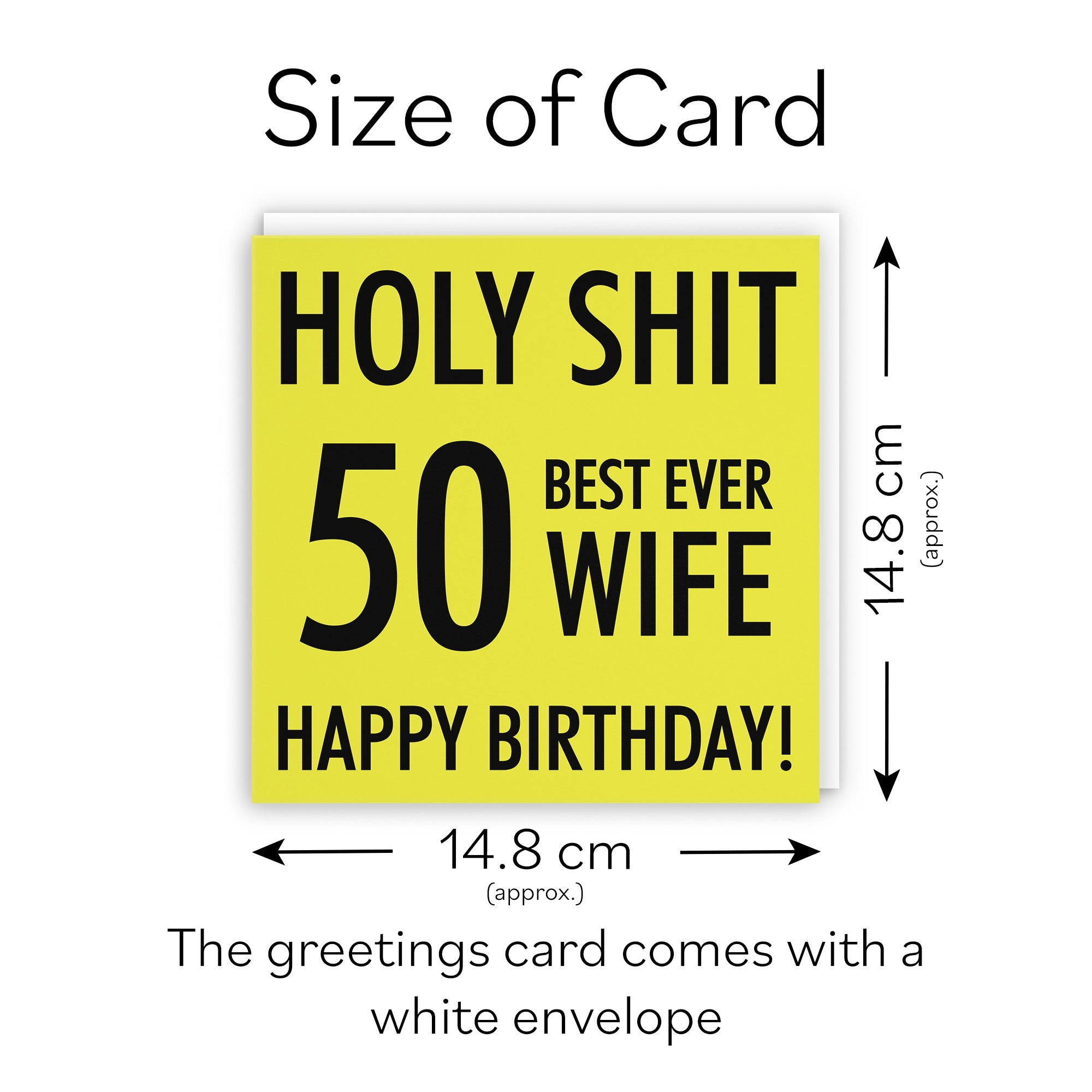50th Wife Birthday Card Holy Shit - Default Title (TH02305)