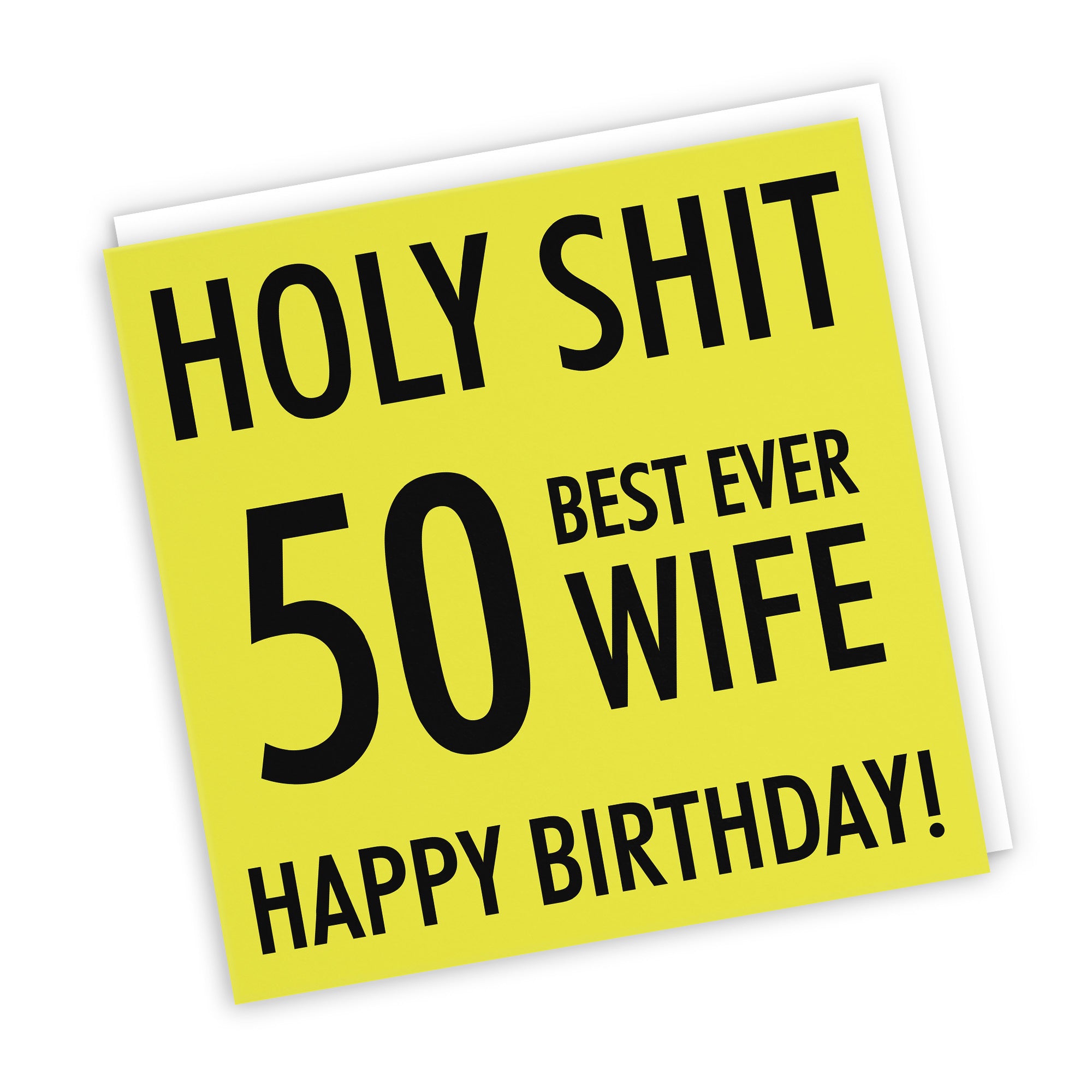 50th Wife Birthday Card Holy Shit - Default Title (TH02305)