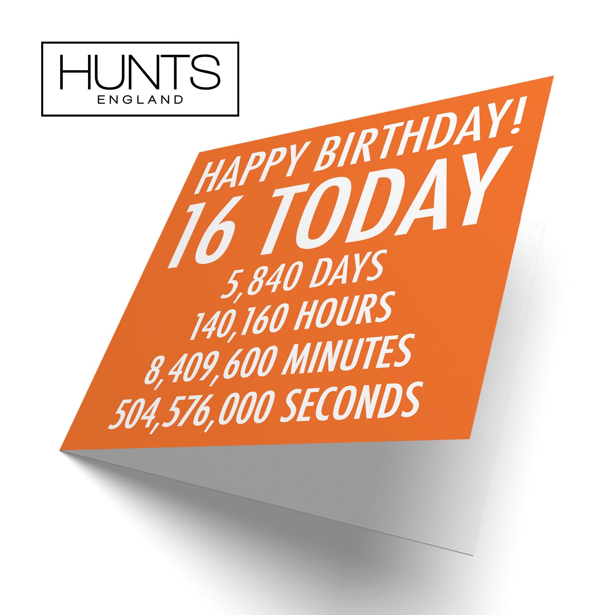 16th Birthday Card Orange Numbers - Default Title (TH02311)