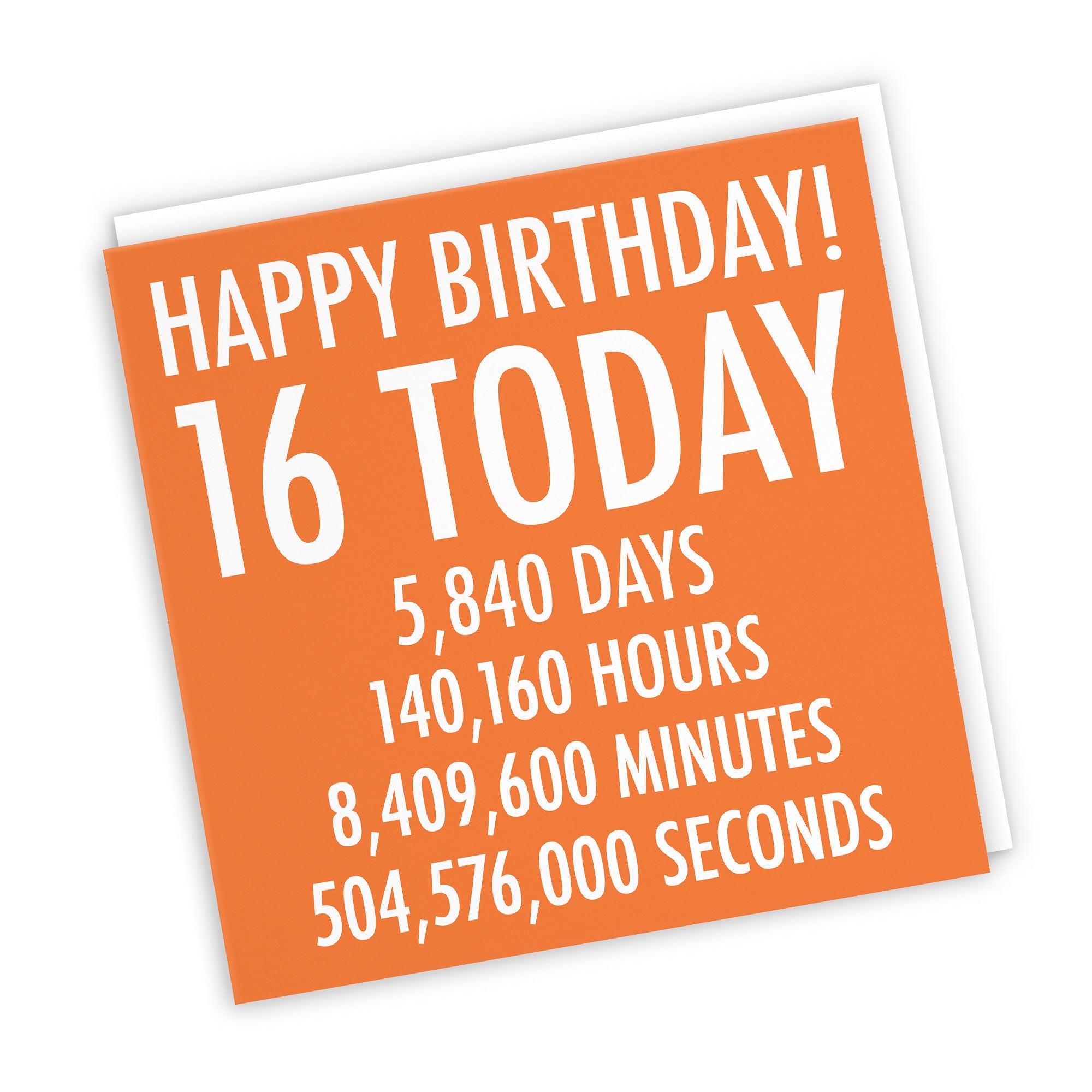 16th Birthday Card Orange Numbers - Default Title (TH02311)