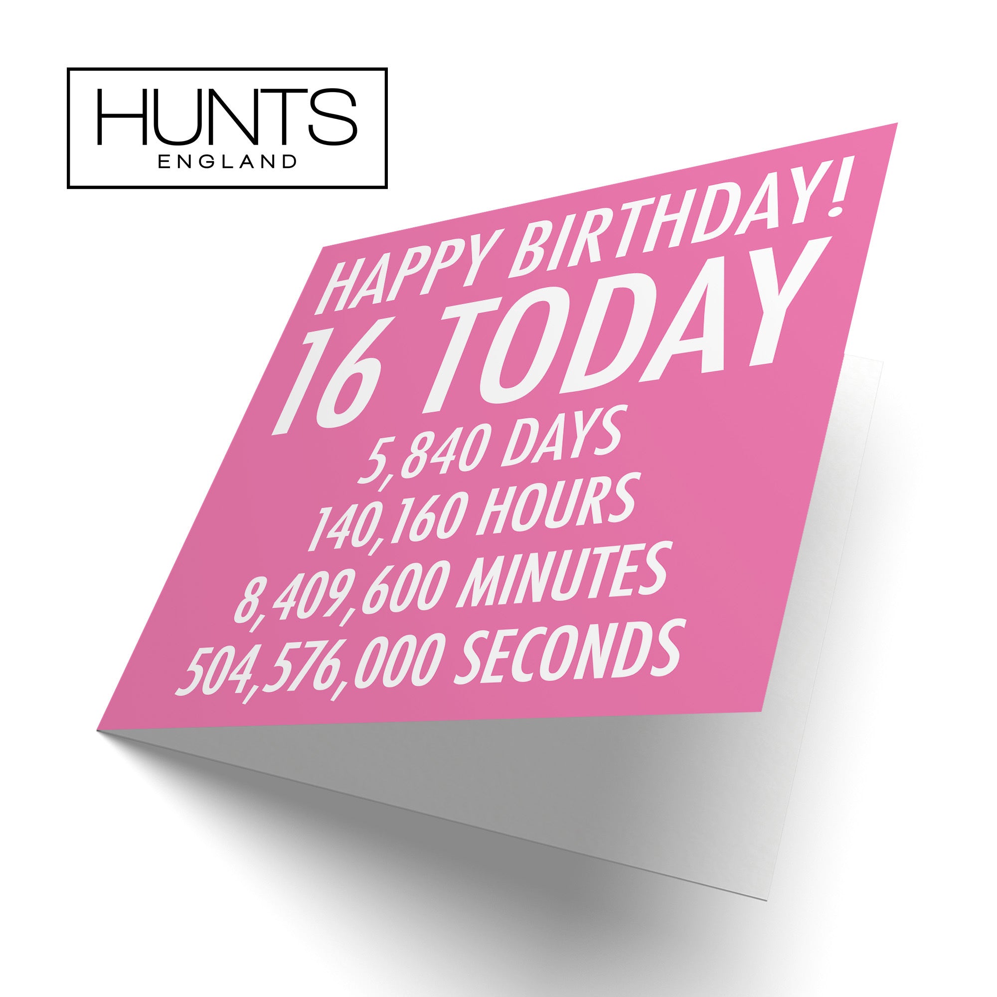 16th Birthday Card Pink Numbers - Default Title (TH02312)