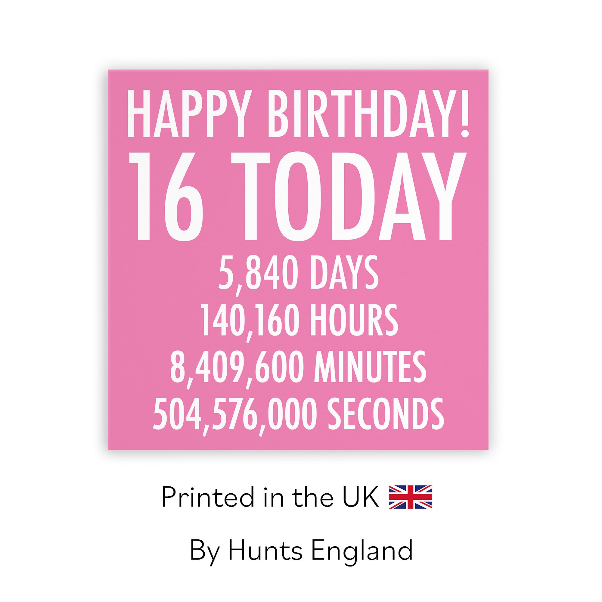 16th Birthday Card Pink Numbers - Default Title (TH02312)