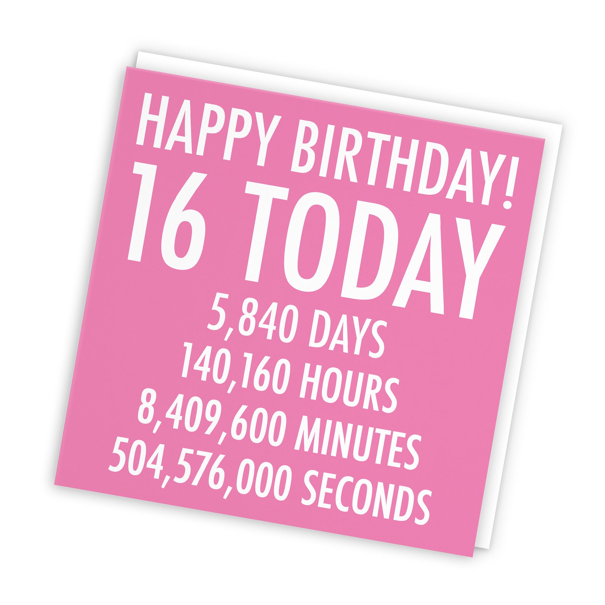 16th Birthday Card Pink Numbers - Default Title (TH02312)