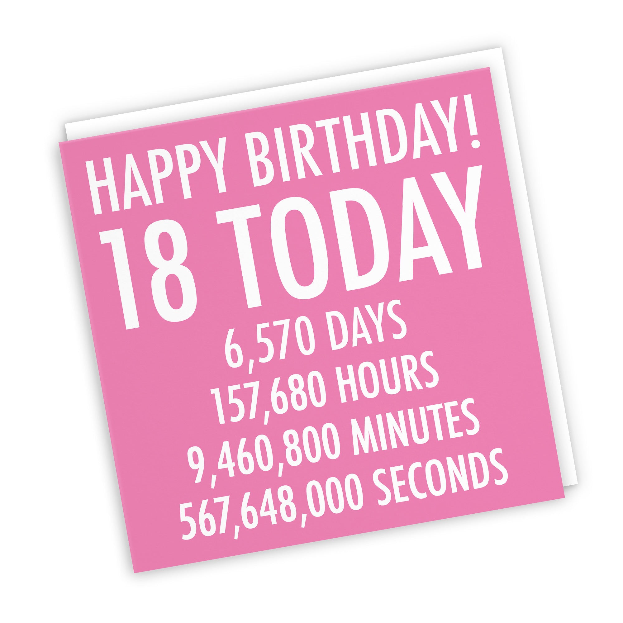 18th Birthday Card Pink Numbers - Default Title (TH02313)