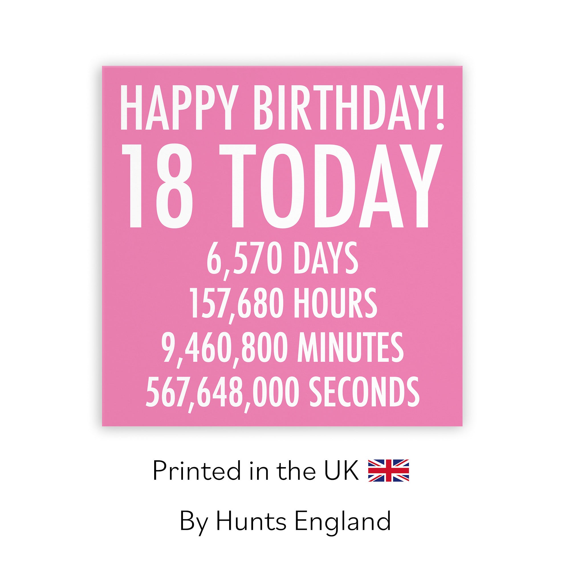 18th Birthday Card Pink Numbers - Default Title (TH02313)