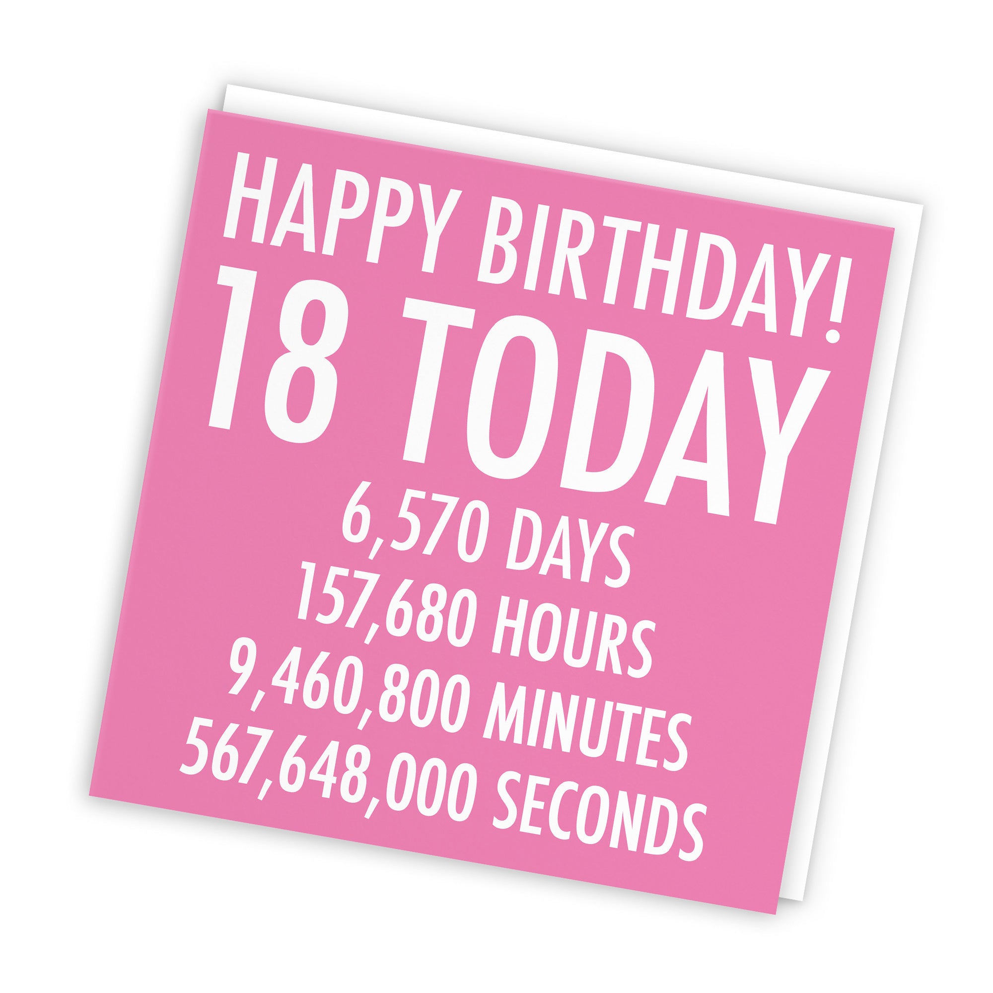 18th Birthday Card Pink Numbers - Default Title (TH02313)