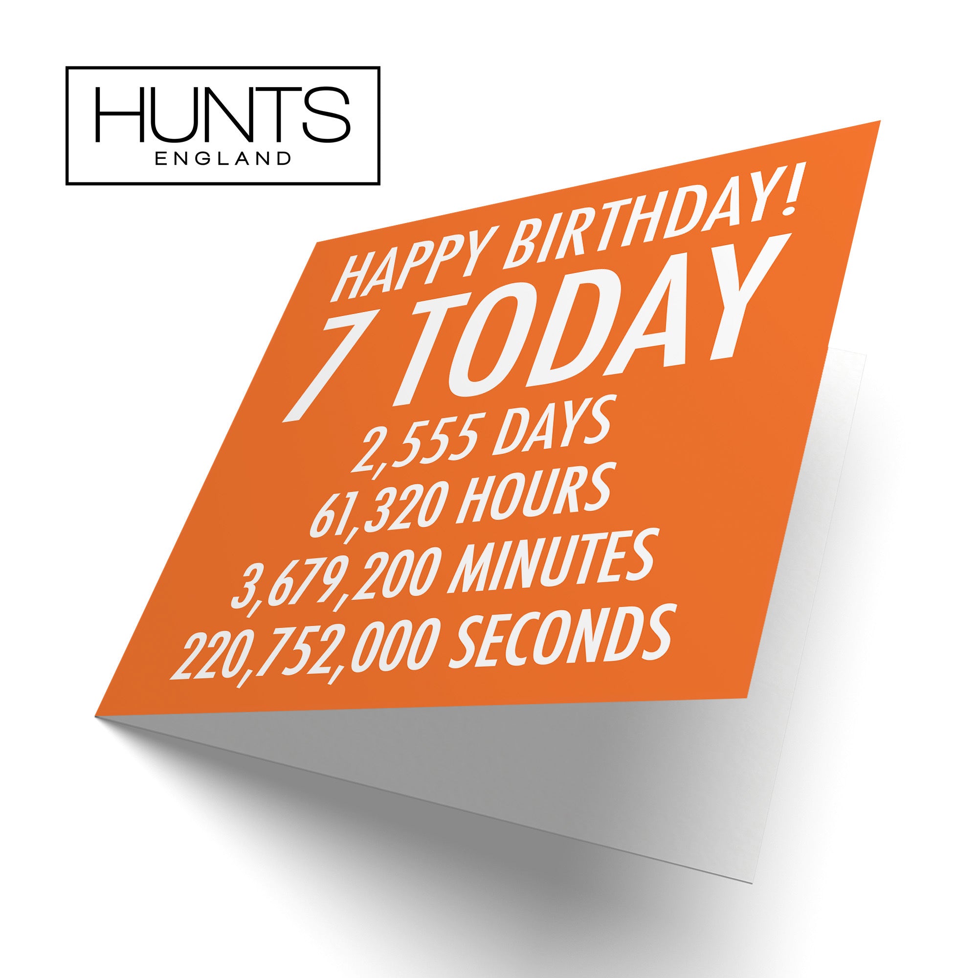 7th Birthday Card Orange Numbers - Default Title (TH02319)