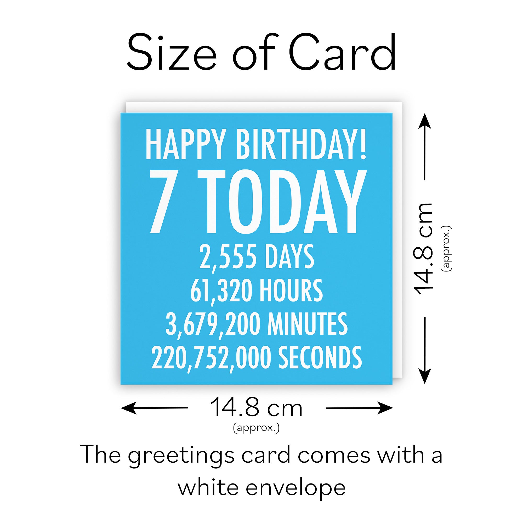 7th Birthday Card Blue Numbers - Default Title (TH02320)
